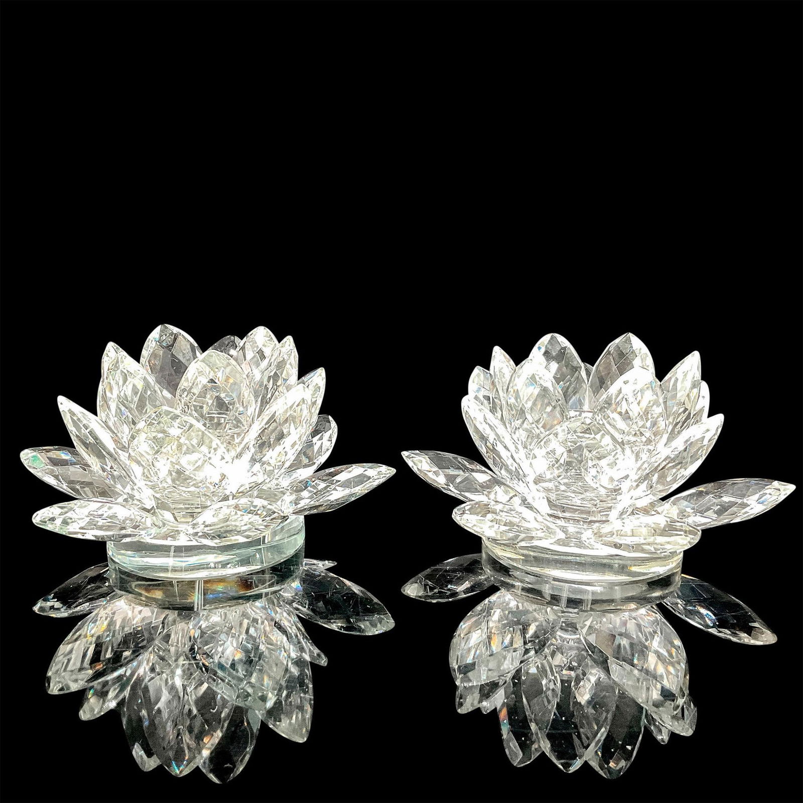 Pair of Shannon Crystal Lotus Candle Holder (1 of 3)