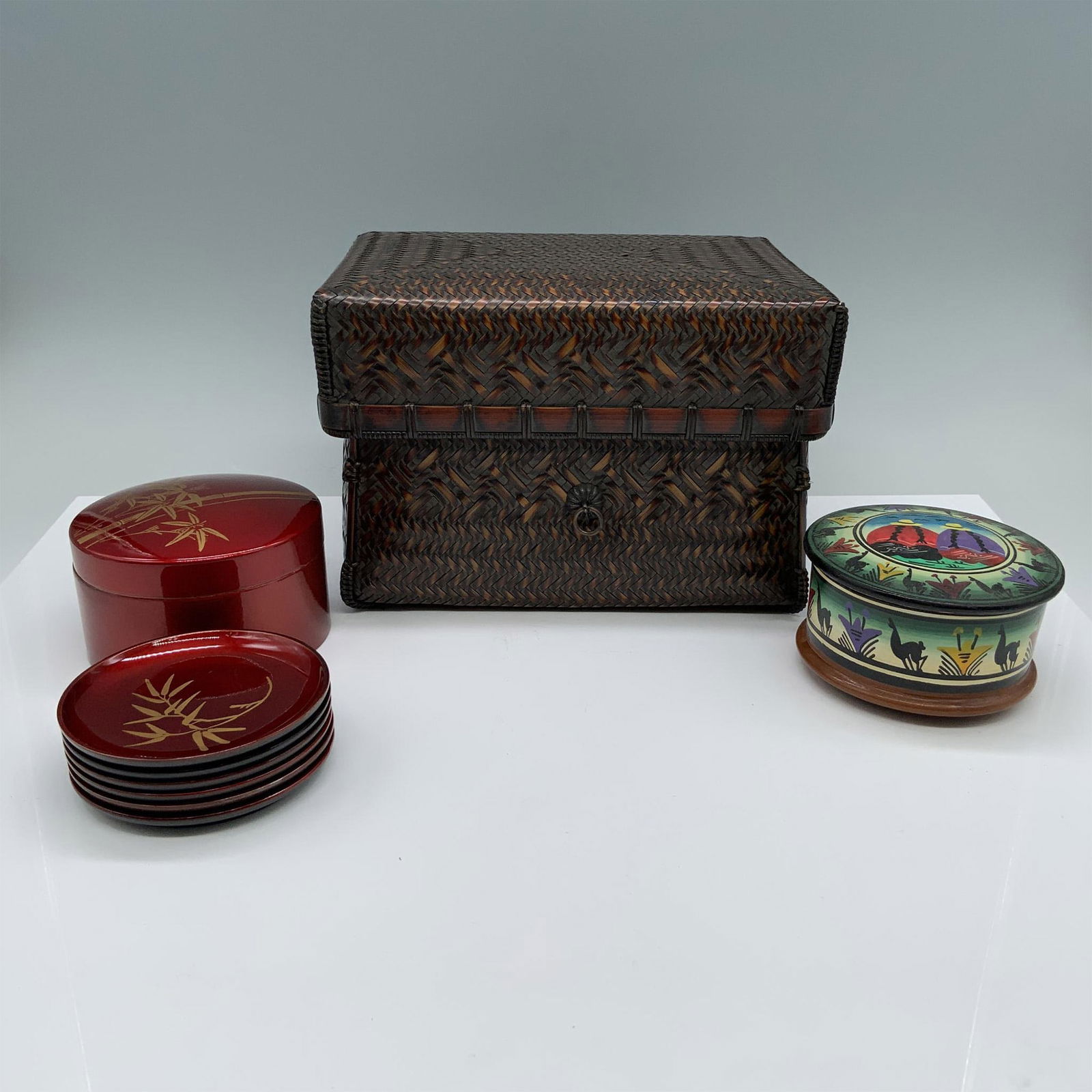 9pc Tea Ceremony Box, Jewelry Box, and Coasters Set Box (1 of 3)