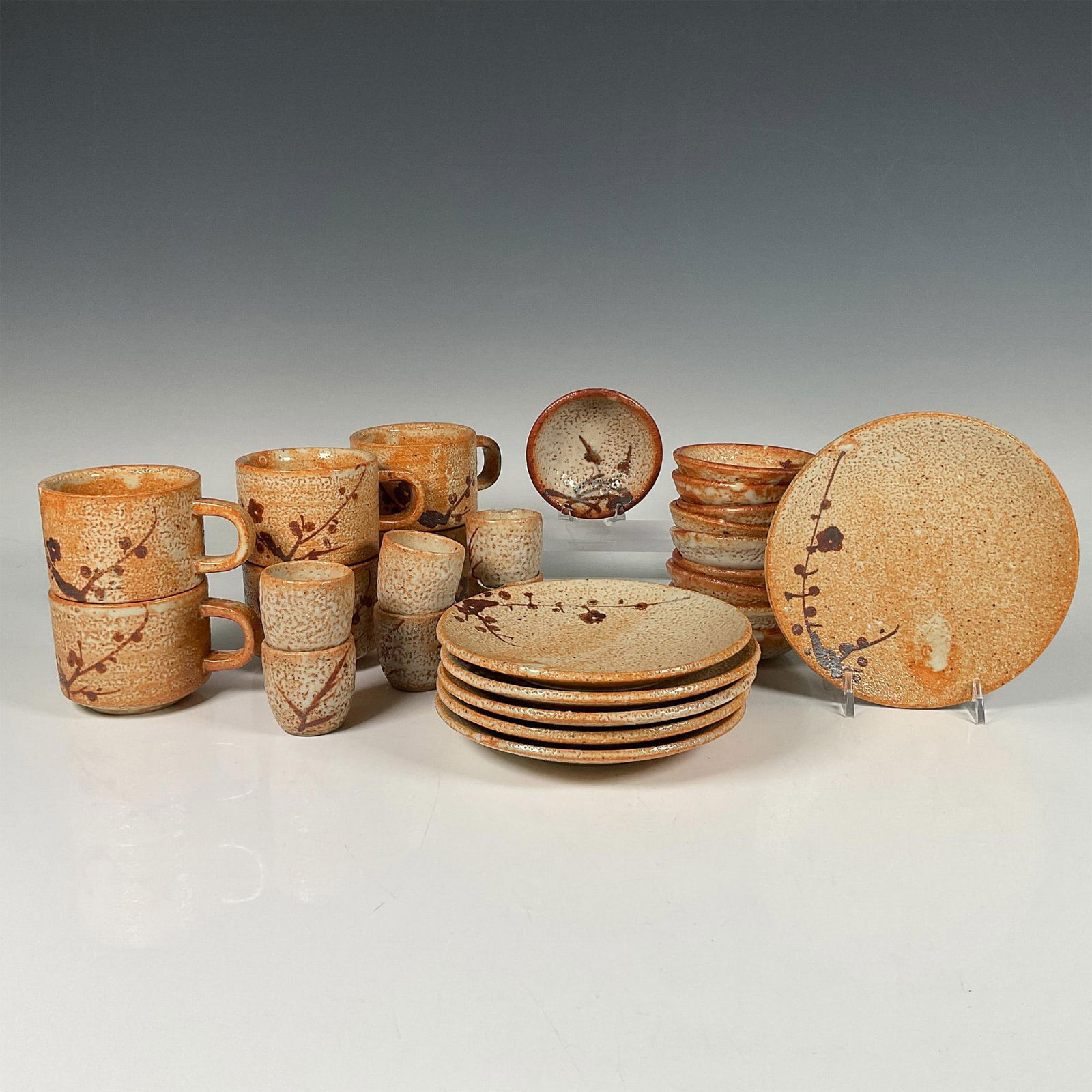 28pc Antique Japanese Shino Ware, Assorted Serving Set (1 of 14)