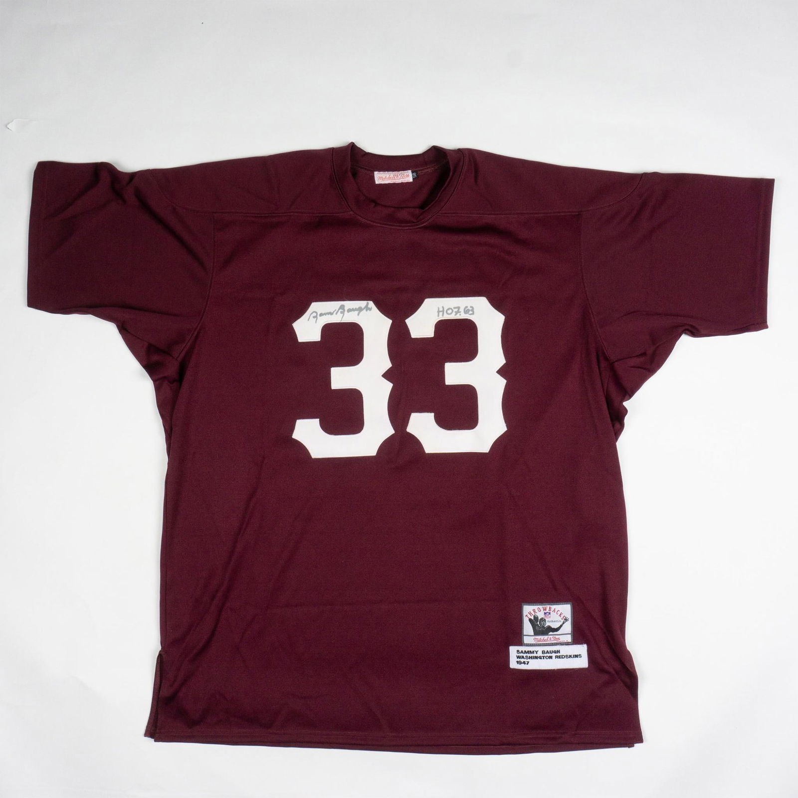 HOF Sammy Baugh Autographed Redskins Throwback Jersey (1 of 8)
