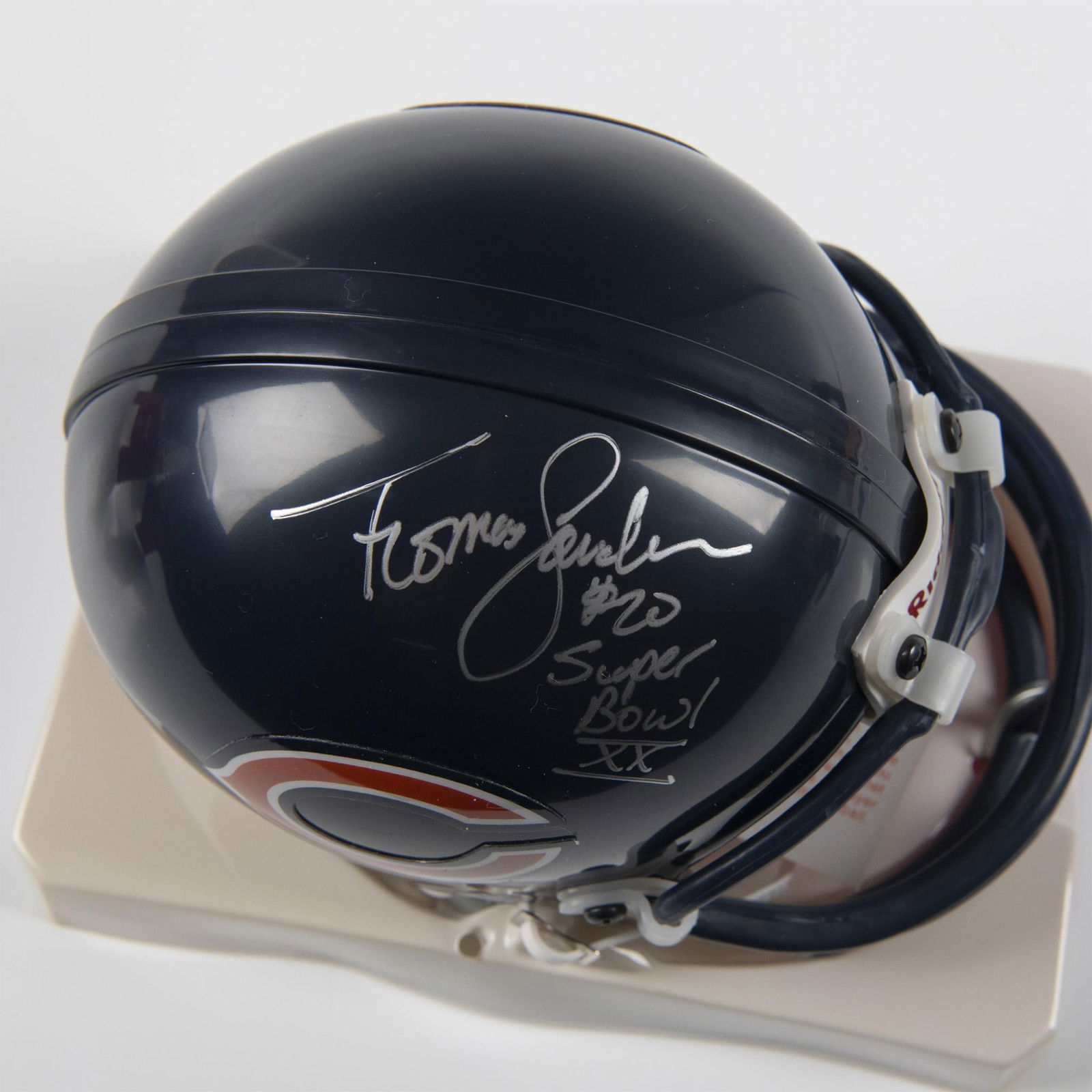 NFL Thomas Sanders No. 20 Signed Chicago Bears Mini Helmet (1 of 10)