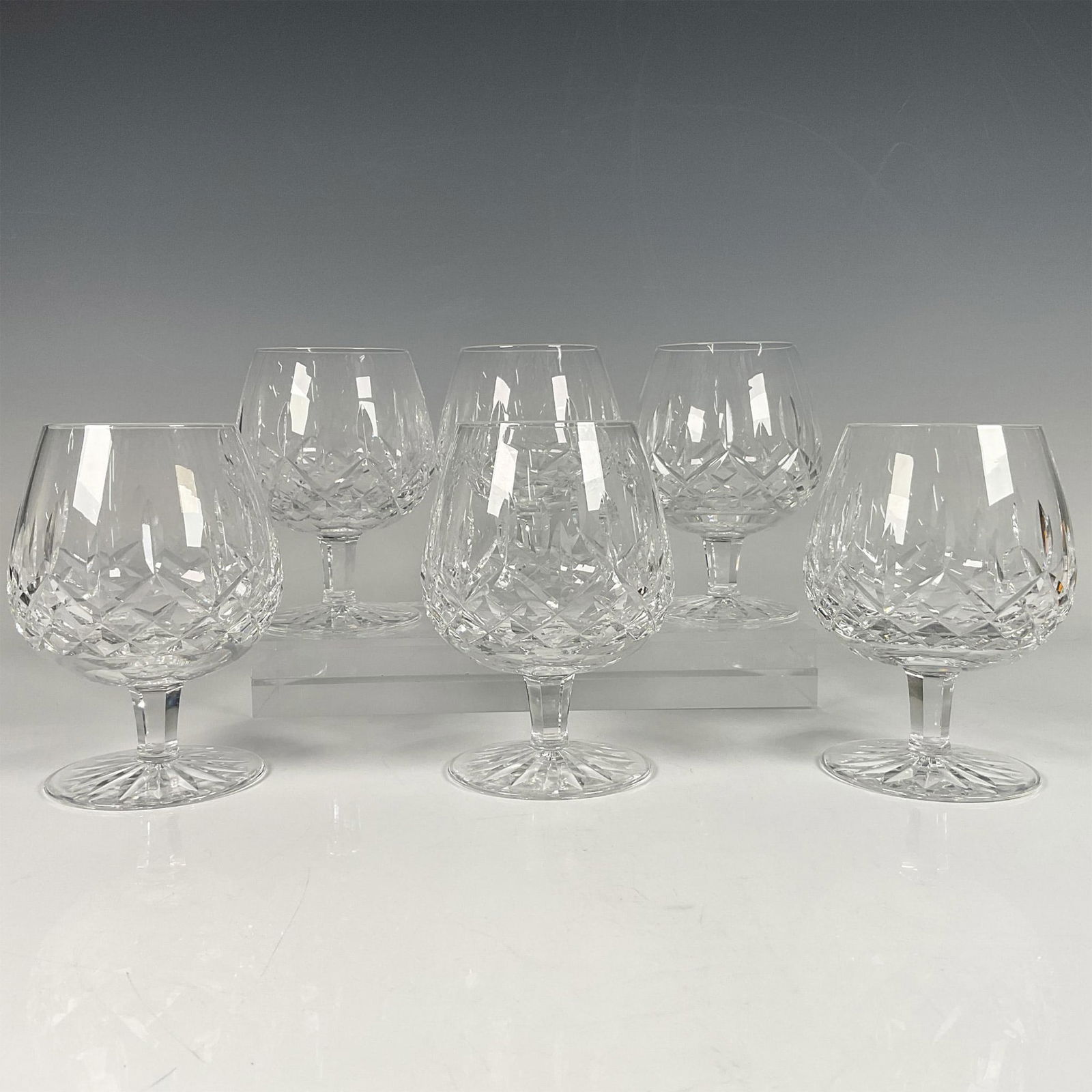 6pc Waterford Brandy Balloon Glasses, Connoisseur Lismore (1 of 6)