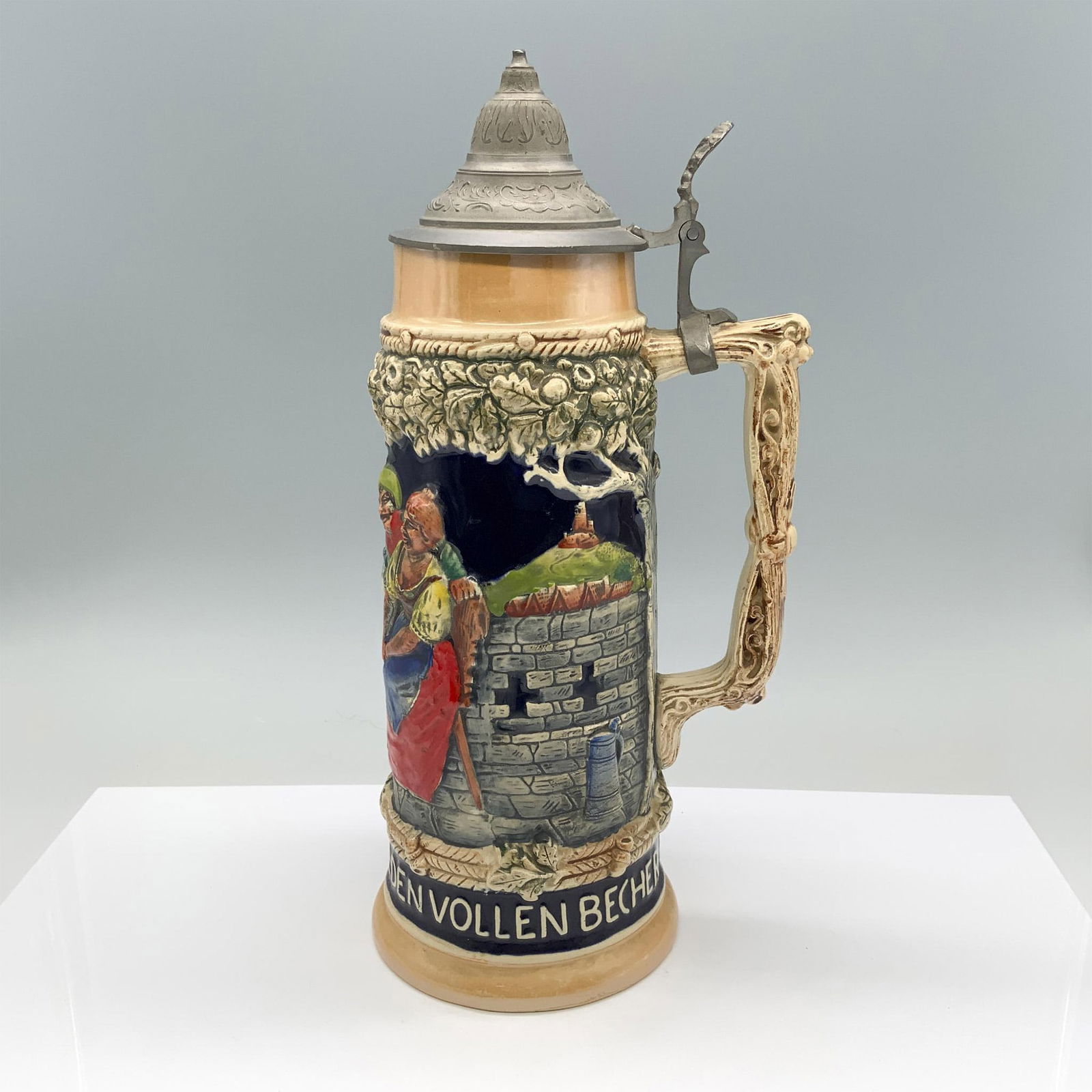 Gerz German Stoneware Tall Stein with Pewter Lid (1 of 5)