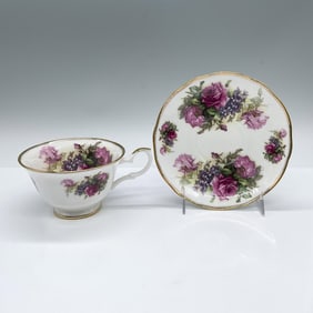 2pc David Michael China Tea Floral Cup and Saucer