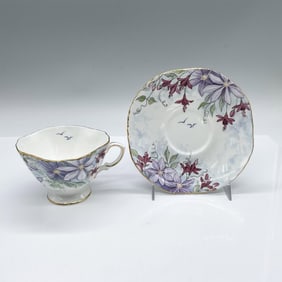 2pc Duchess Bone China Tea Cup and Saucer, Country Garden