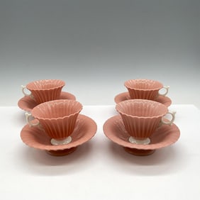 8pc Lenox Porcelain Demitasse Cups & Saucers, Set for 4