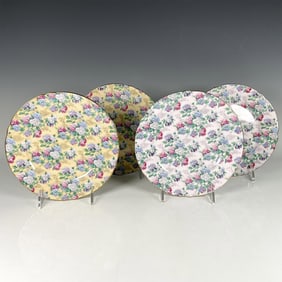 4pc Shelley Bone China Salad Plates, Summer Glory