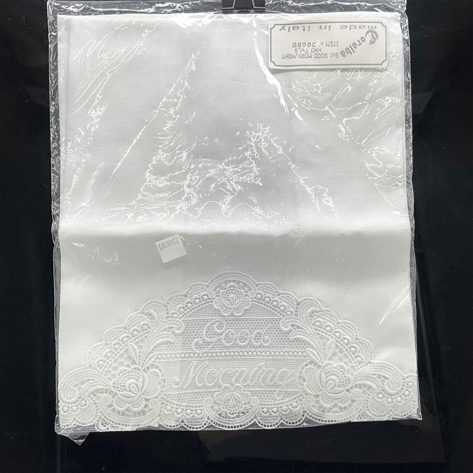 Coralba Italian Hand Towels, Good Morning-Good Night (1 of 3)