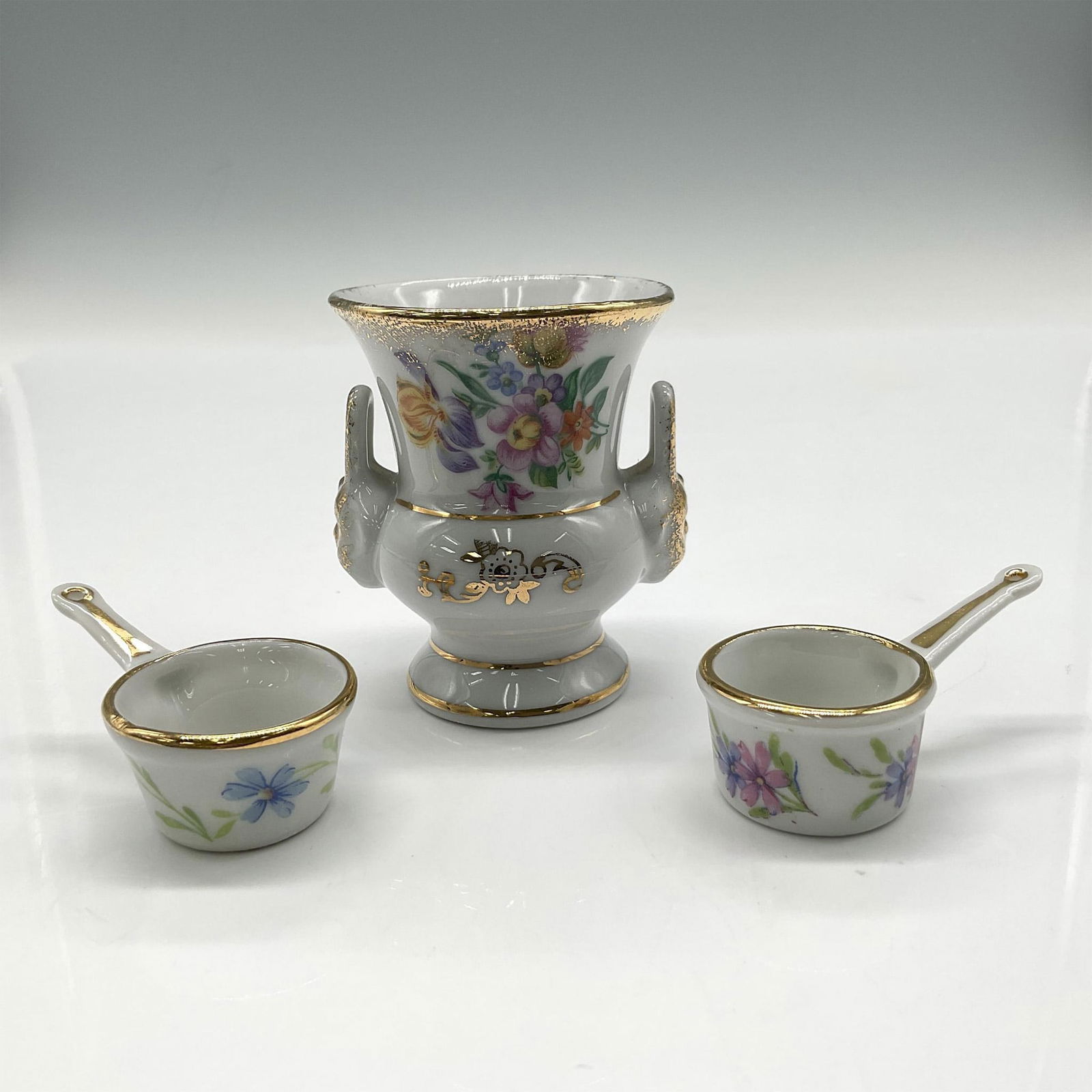 3pc Elfinware Mini Porcelain Vase + Lasserre Mini Pans (1 of 3)