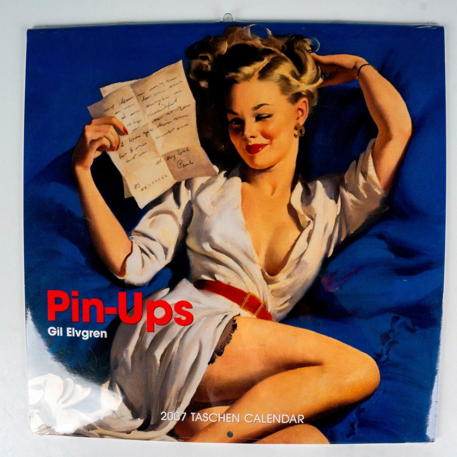 Taschen Calendar, Gil Elvgren Pin-Ups 2007: Twelve month calendar with full color images depicting American painter Gil Elvgren's gorgeous and playful pin-up girls. Taschen marked to front and back. Artist: Gil Elvgren Issued: 2007 Dimensions: