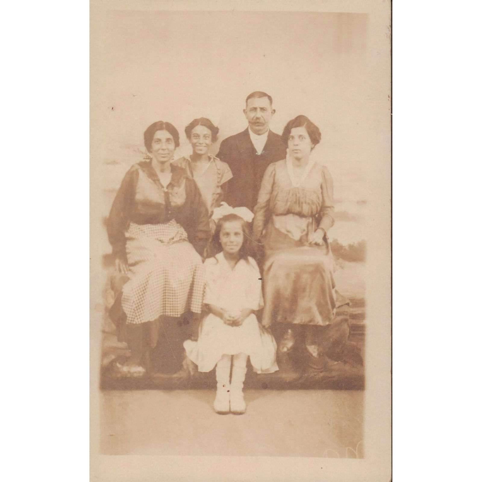 Unique Photograph Studio Black and White Portrait Postcard (1 of 2)