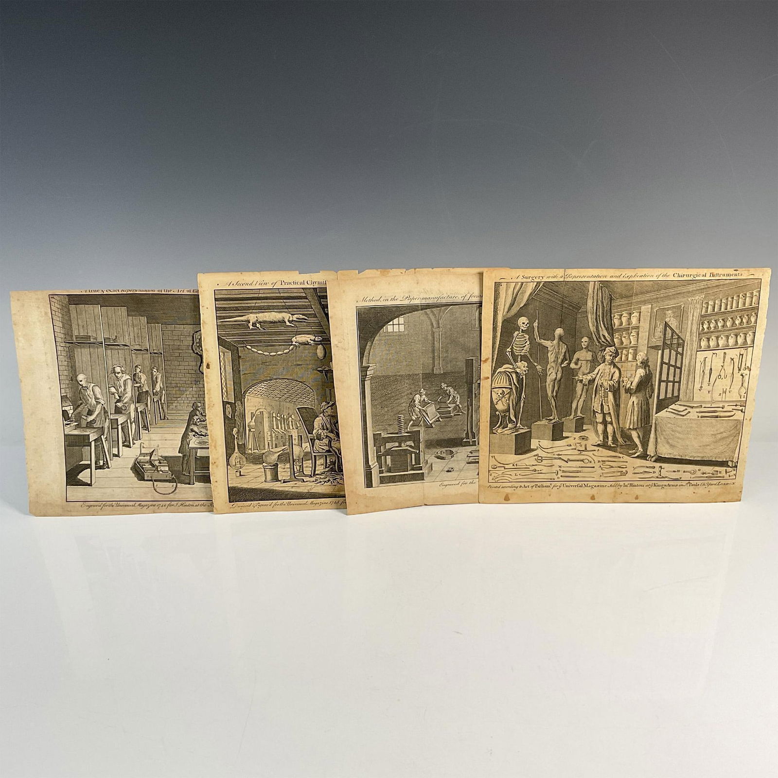 4 Antique Engravings on Paper, Universal Magazine, Trades (1 of 5)