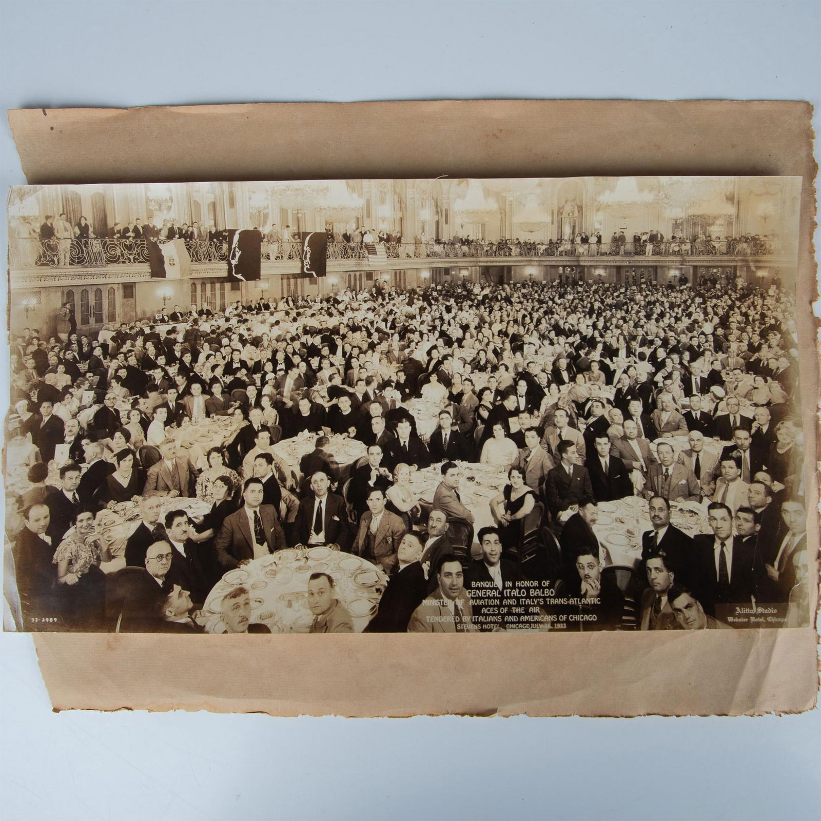 Historical 1933 Sepia Photograph Italian General Italo Balbo (1 of 7)