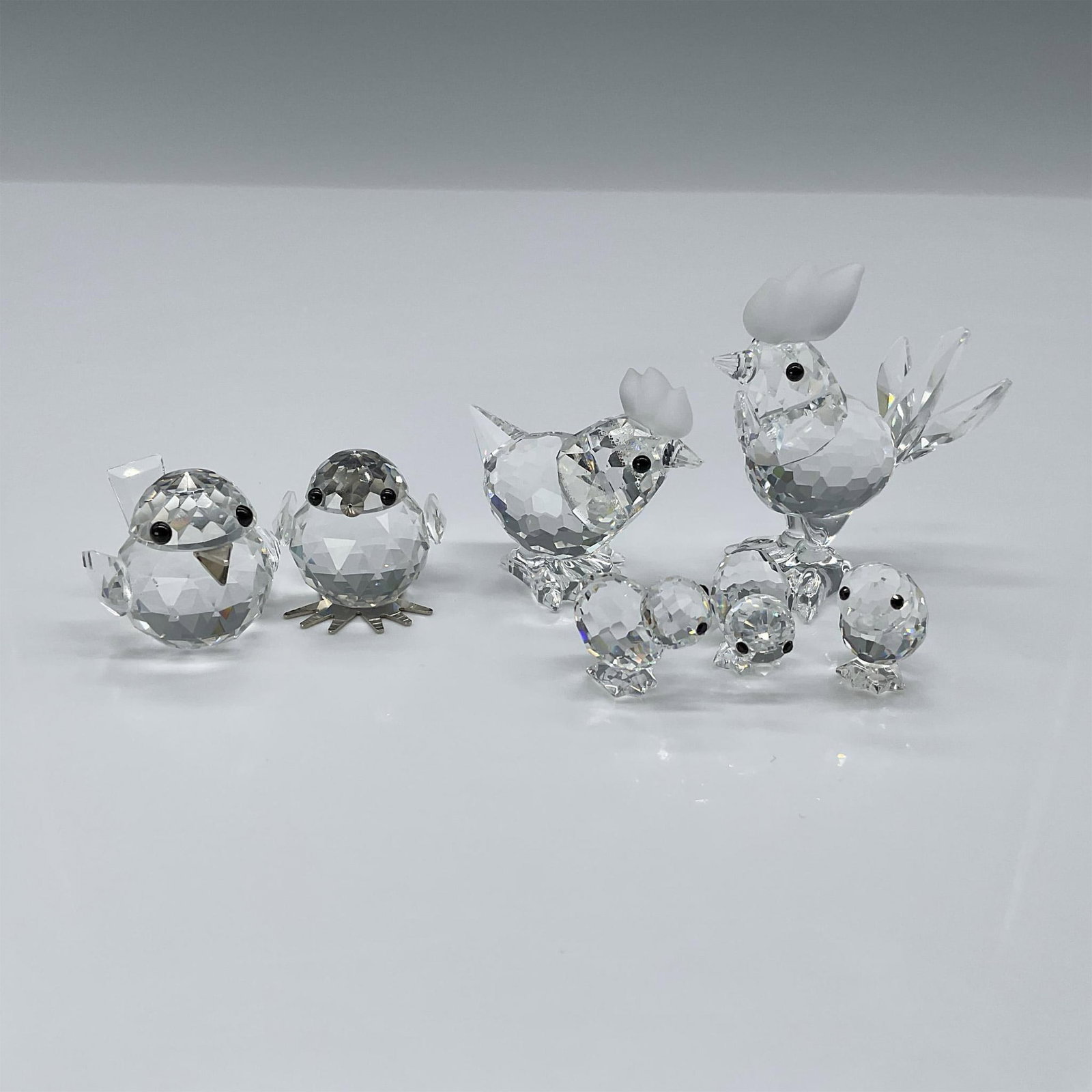 7pc Swarovski Crystal Figurine Grouping, Birds and Chickens (1 of 4)