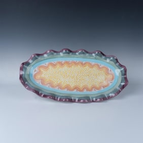 MacKenzie-Childs Large Handmade Ceramic Platter
