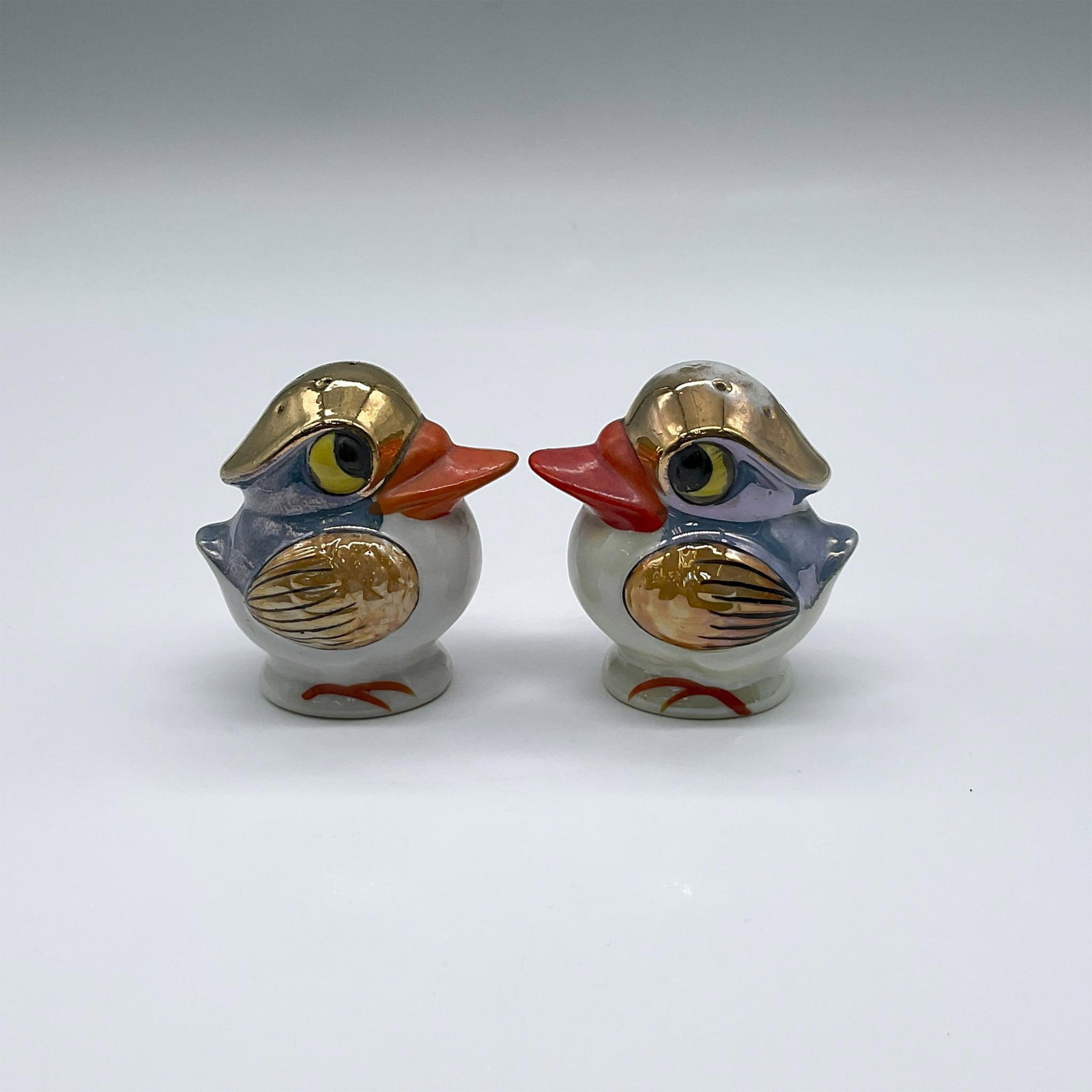 Pair of Japanese Lusterware Bird Shakers (1 of 3)