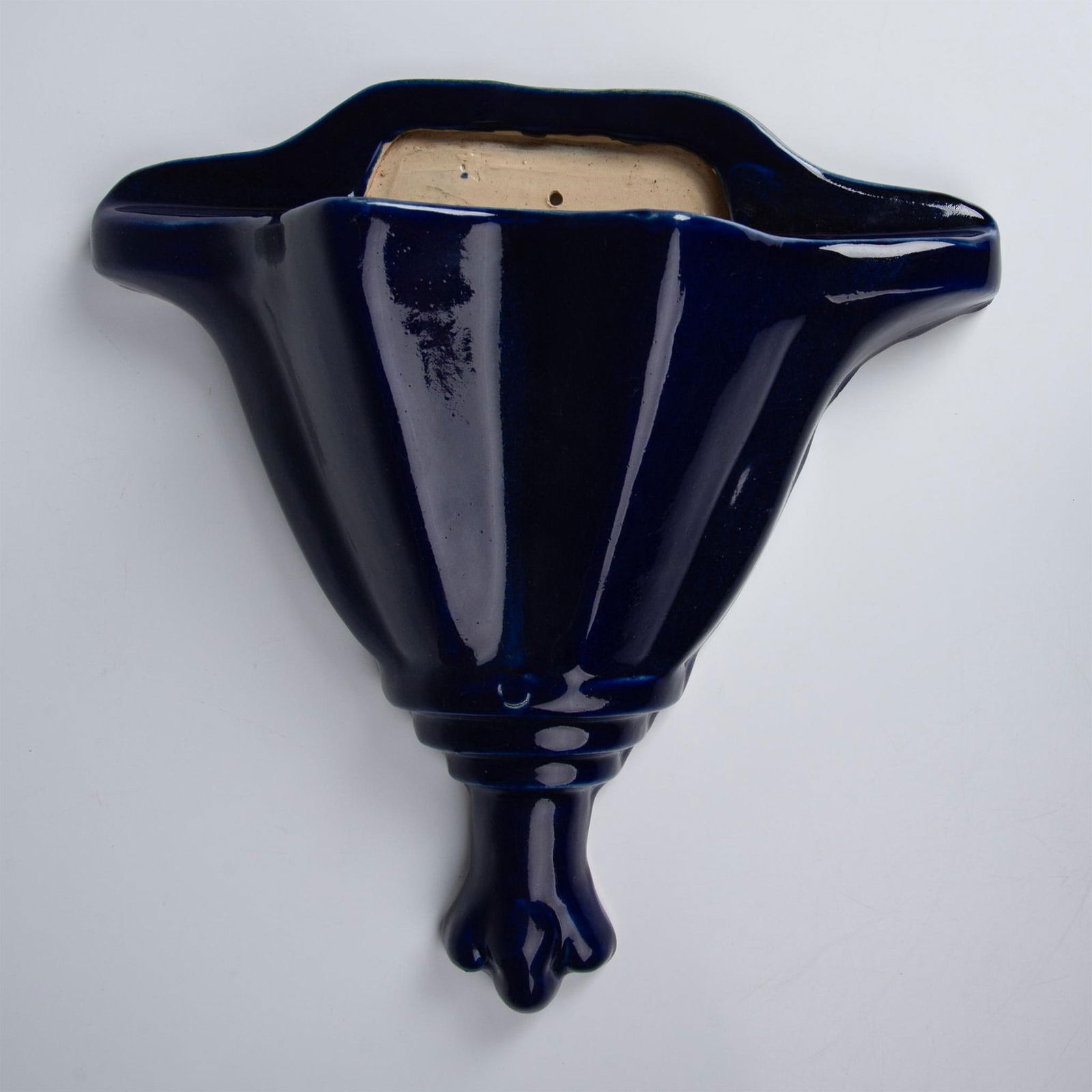 Royal Blue Glazed Ceramic Wall Planter/Vase (1 of 5)