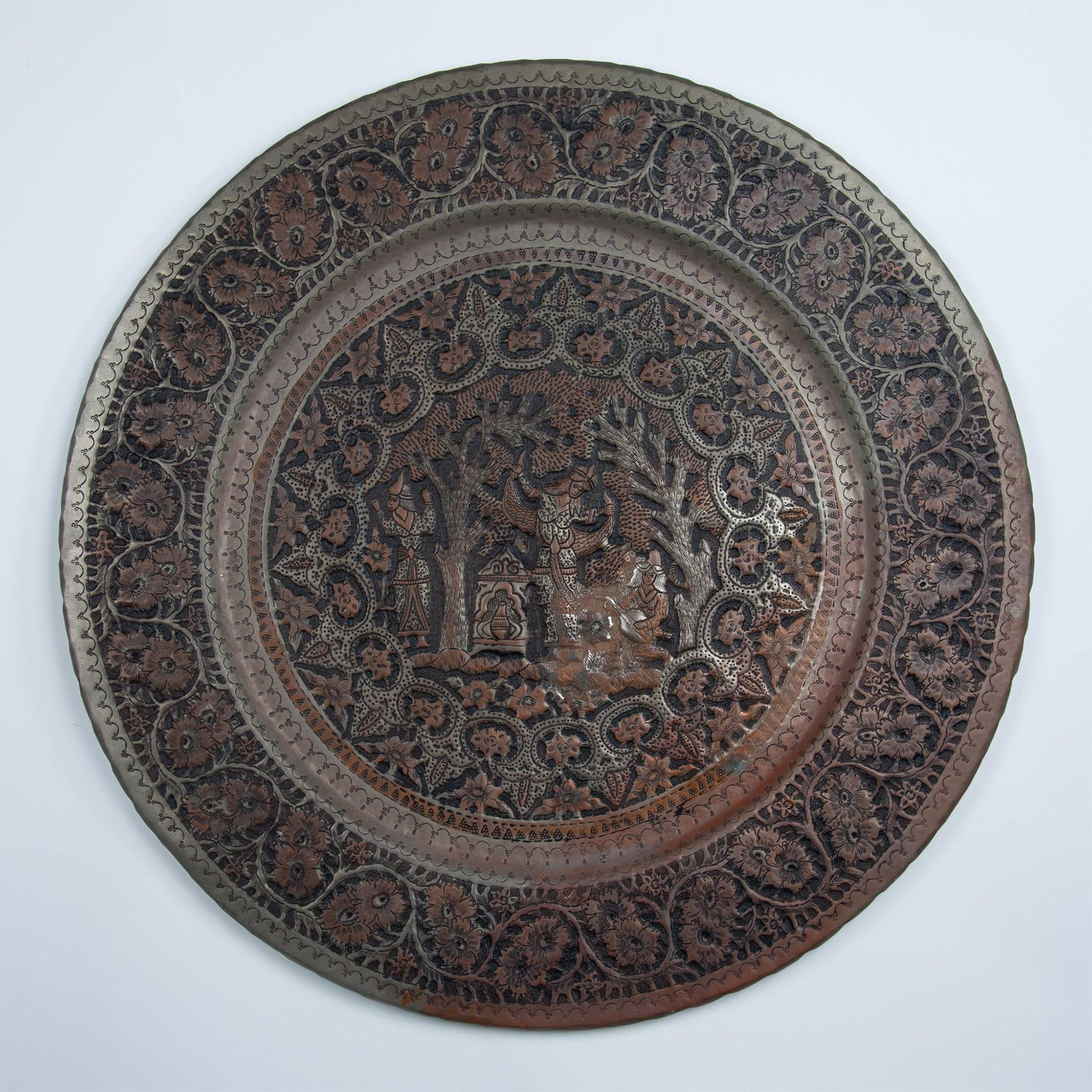 Persian Engraved Metal Wall Medallion (1 of 5)