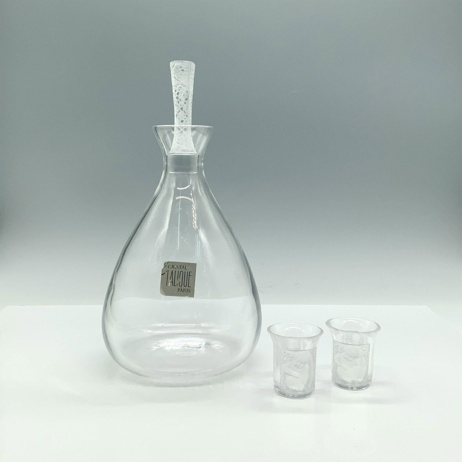 3pc Lalique Phalsbourg Decanter & Enfants Shot Glasses (1 of 5)