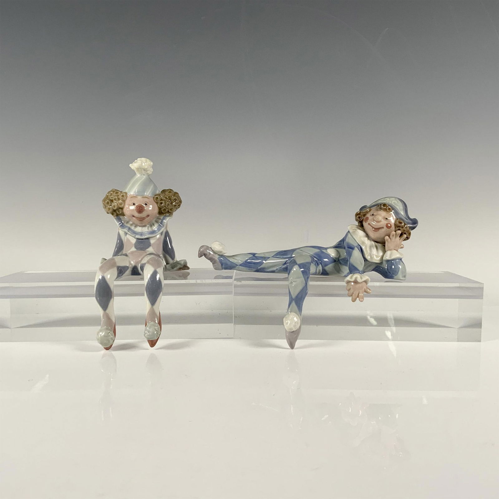 2pc Lladro Porcelain Figurines, Clown Rag Dolls 1001503/1500 (1 of 3)