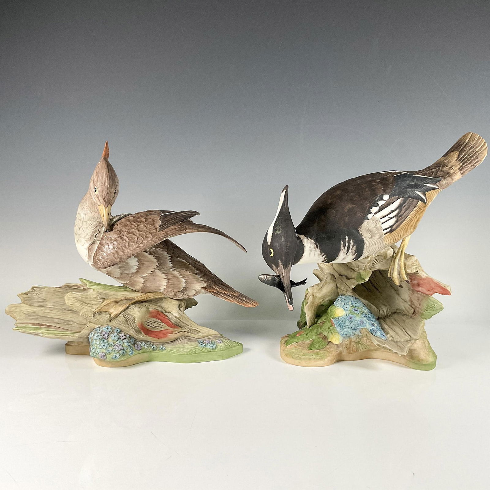 Pair of Boehm Porcelain Figurines, Hooded Mergansers 496 (1 of 6)