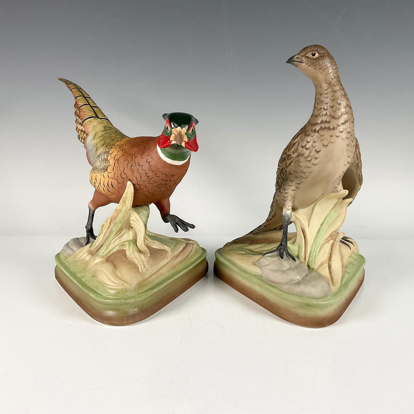 Pair of Boehm Porcelain Figurines, Ring-Necked Pheasants 409 (1 of 8)