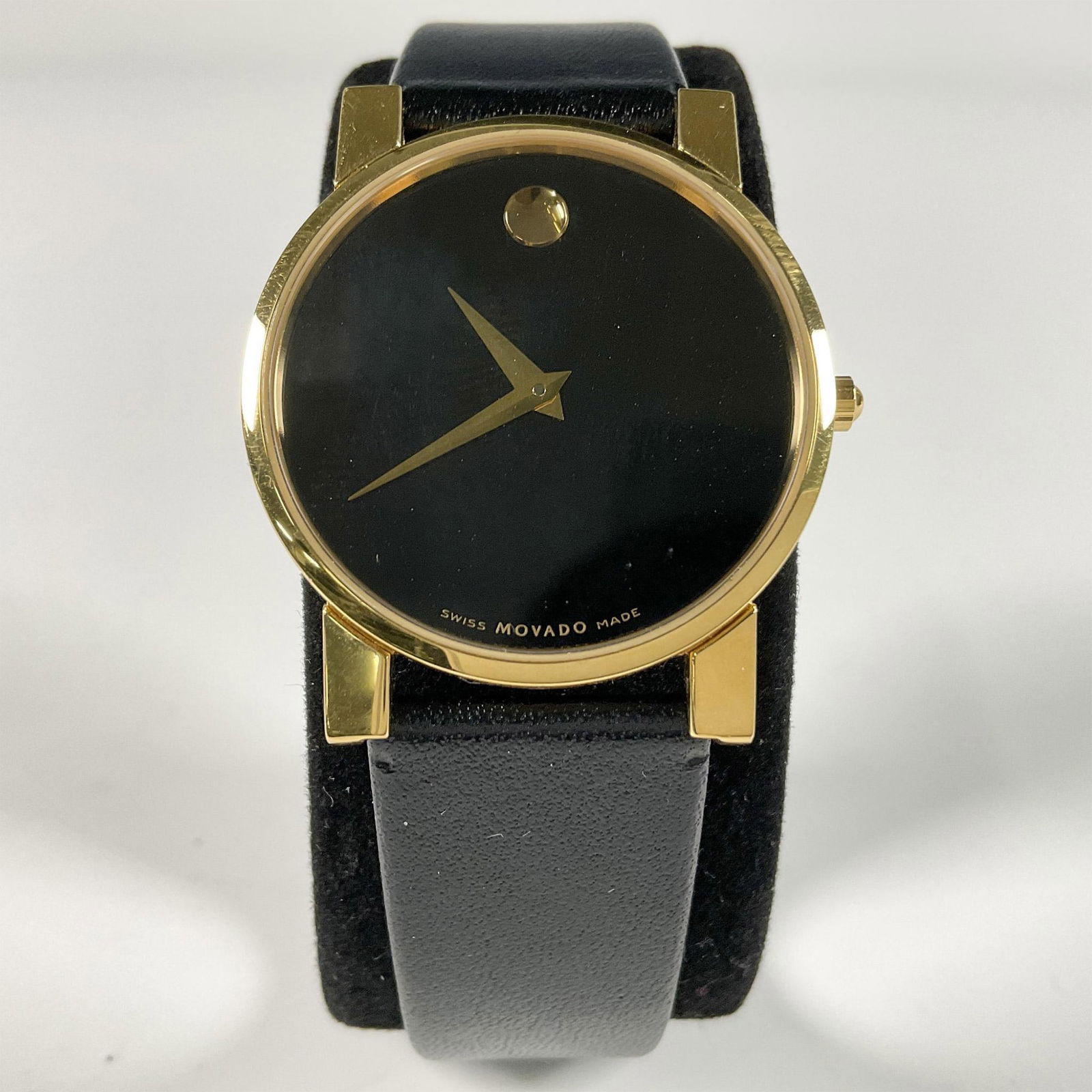 Movado Museum Classic Watch Black Dial & Leather Band (1 of 4)