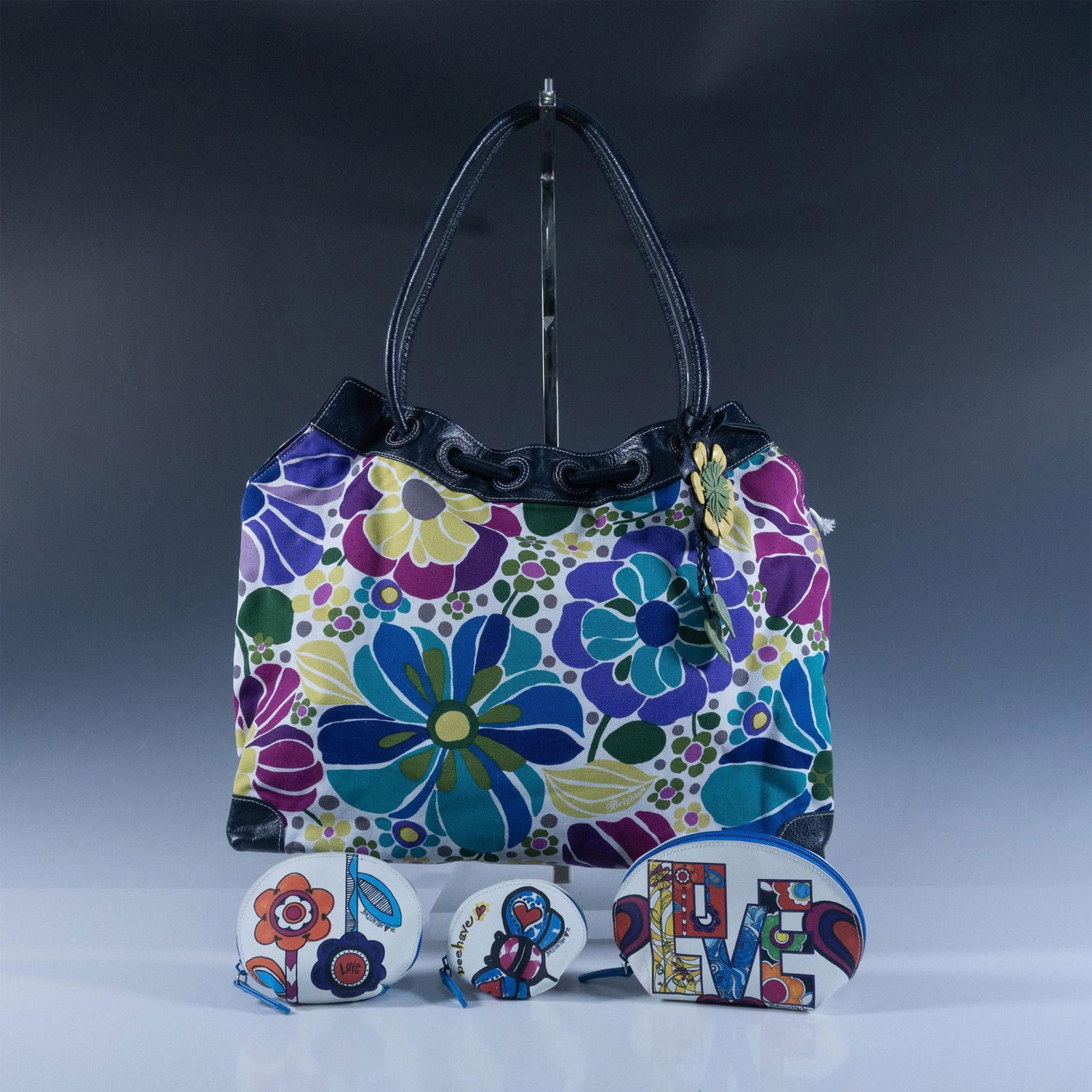 4pc Brighton Nylon and Leather Handbag, (1 of 3)