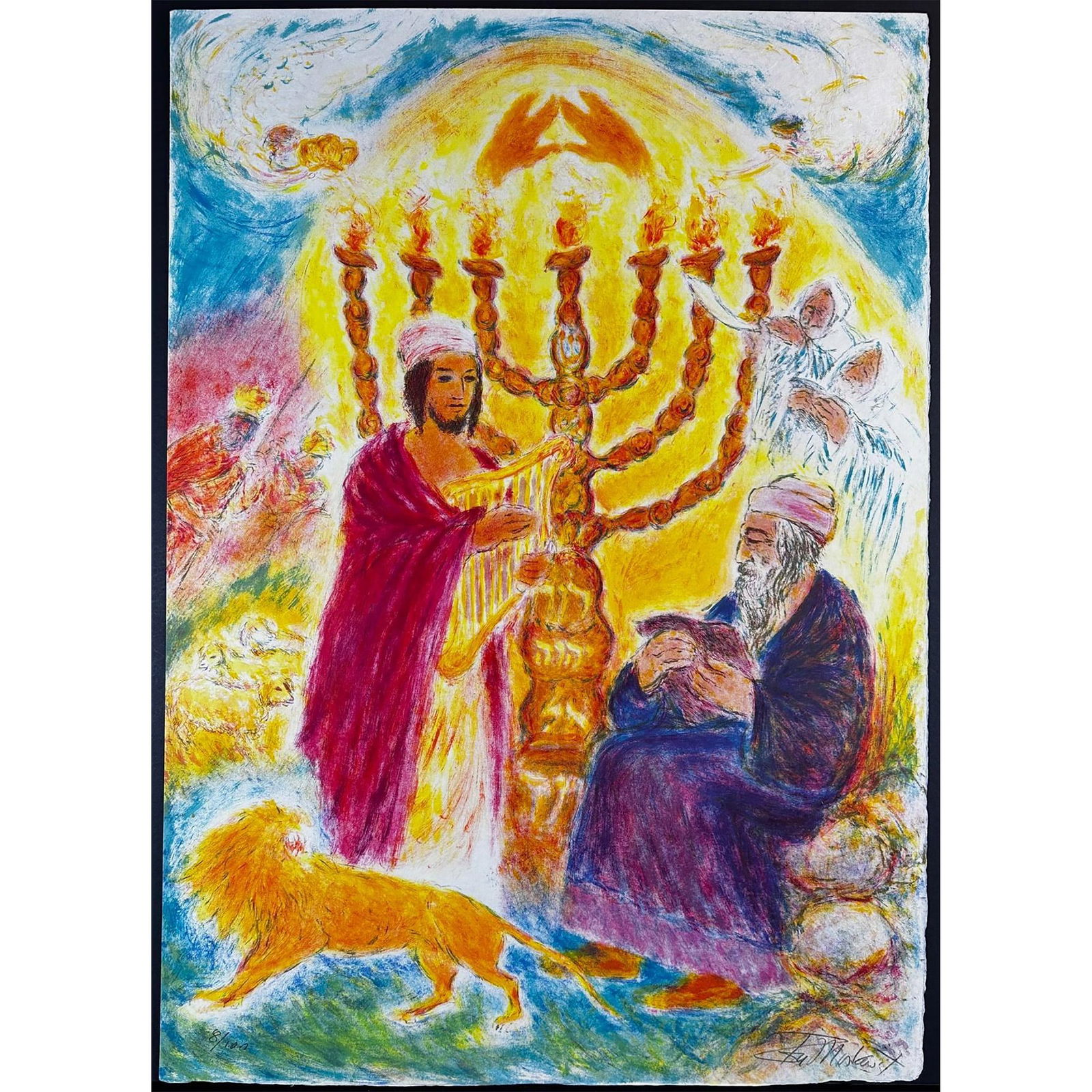 Ira Moskowitz (Polish 1912-2001) Lithograph Song of Songs II signed (1 of 4)