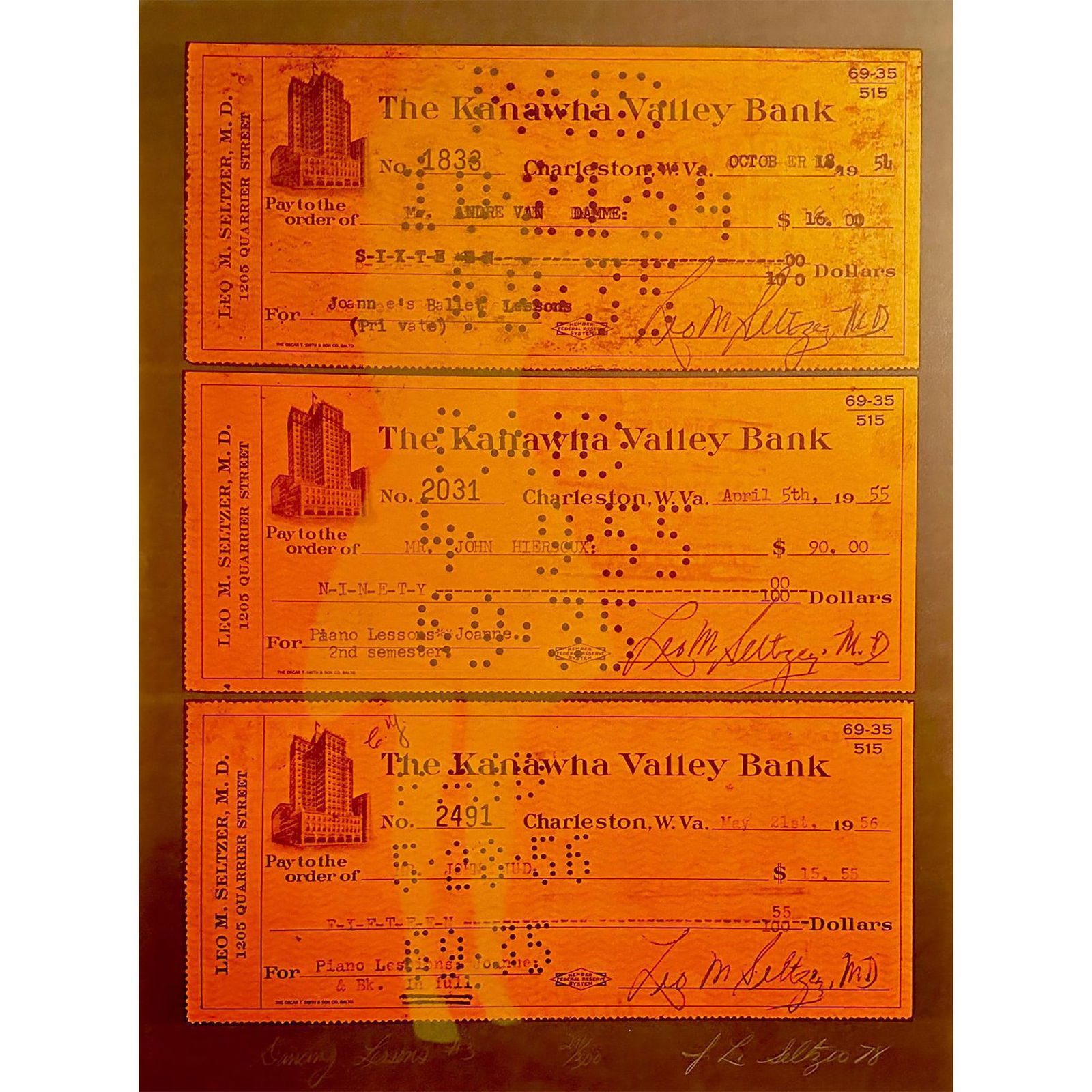 Joanne Seltzer (American 1946) Lithograph Dance Lesson #3 signed (1 of 4)