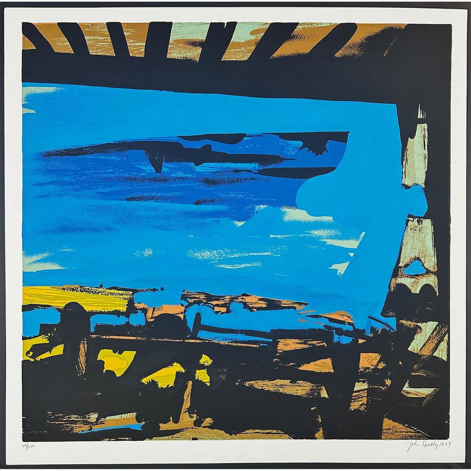 John Hultberg (American 1922-2005) Serigraph Sinking Ship signed (1 of 4)