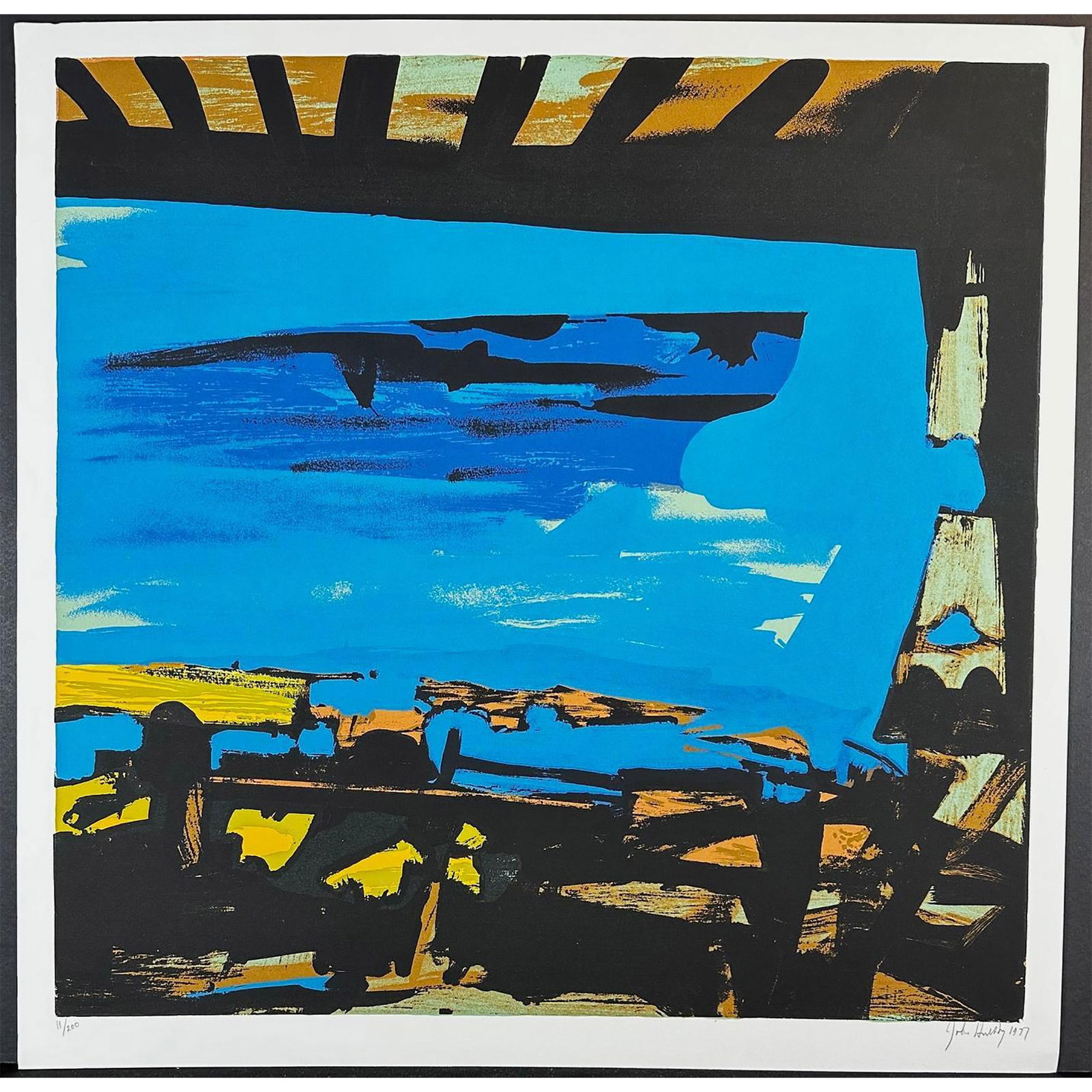 John Hultberg (American 1922-2005) Serigraph Sinking Ship signed (1 of 4)