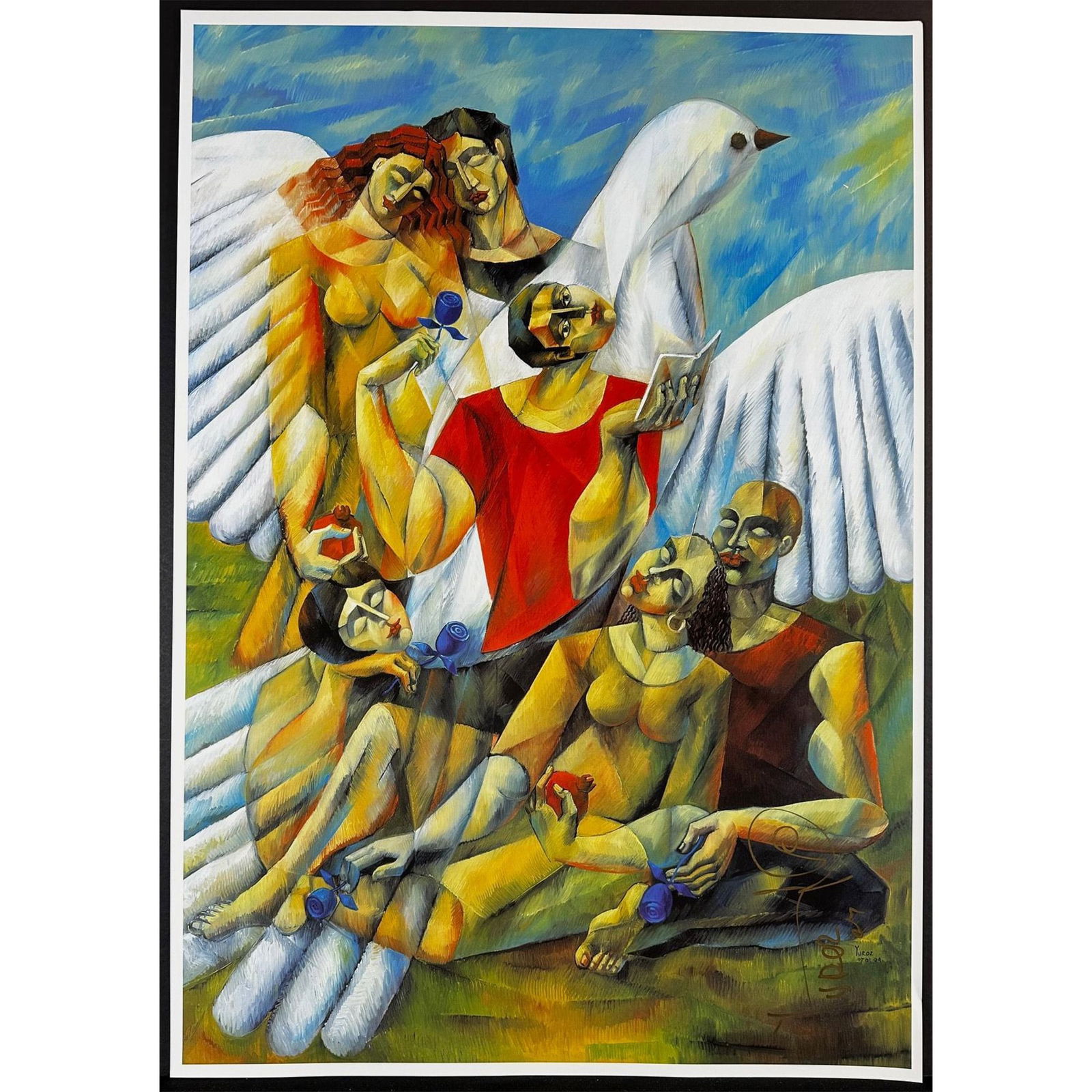 Yuroz (Soviet Armenian 1956) Offset Lithograph Untitled signed (1 of 2)