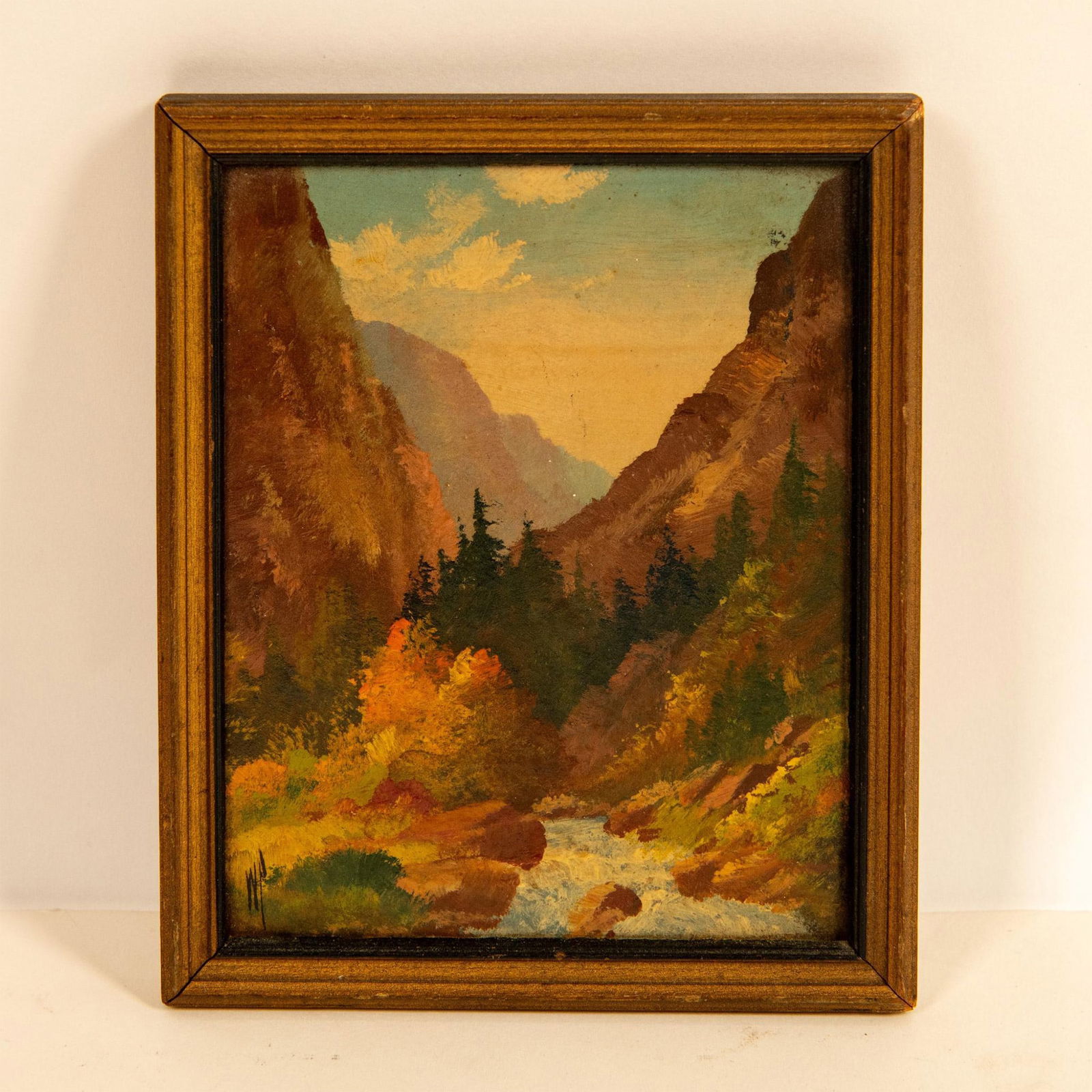 Willard J. Page, Original Miniature Oil on Board, Signed (1 of 6)