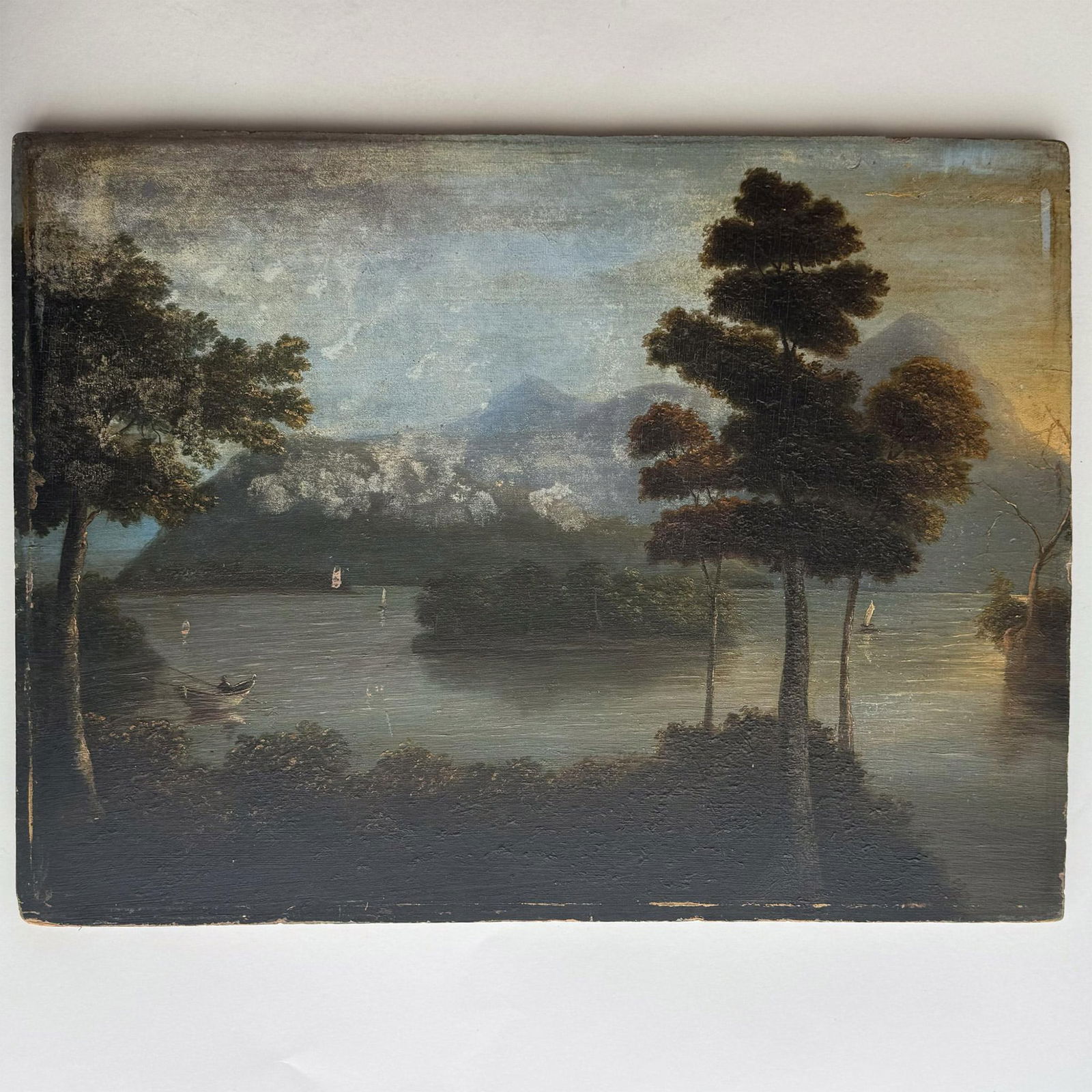 Original Oil on Wood Panel, Picturesque Landscape (1 of 5)