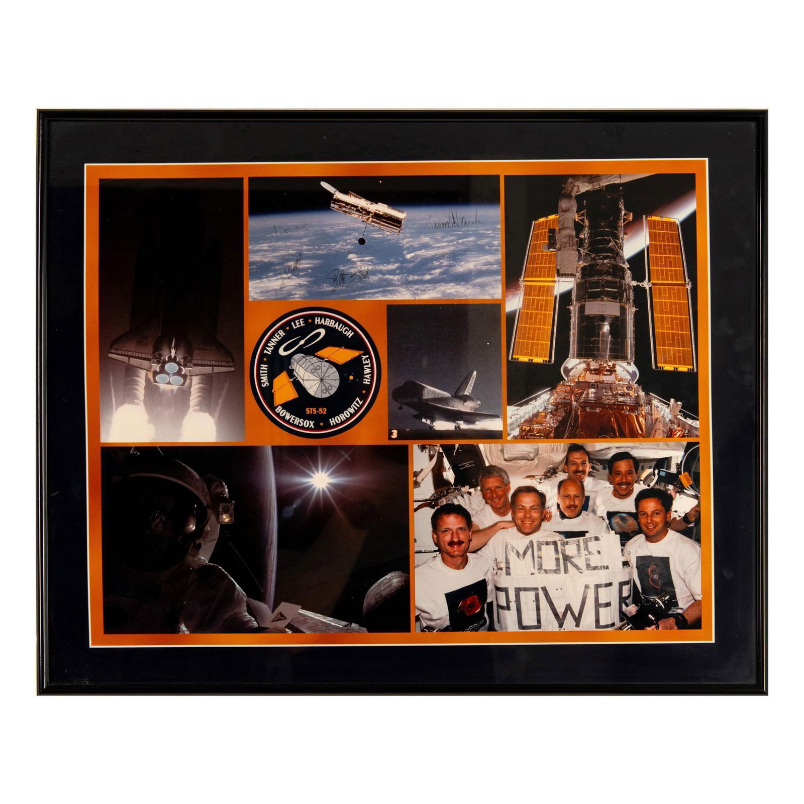 Nasa STS-82 Commemorative Color Photograph Montage, Signed (1 of 6)