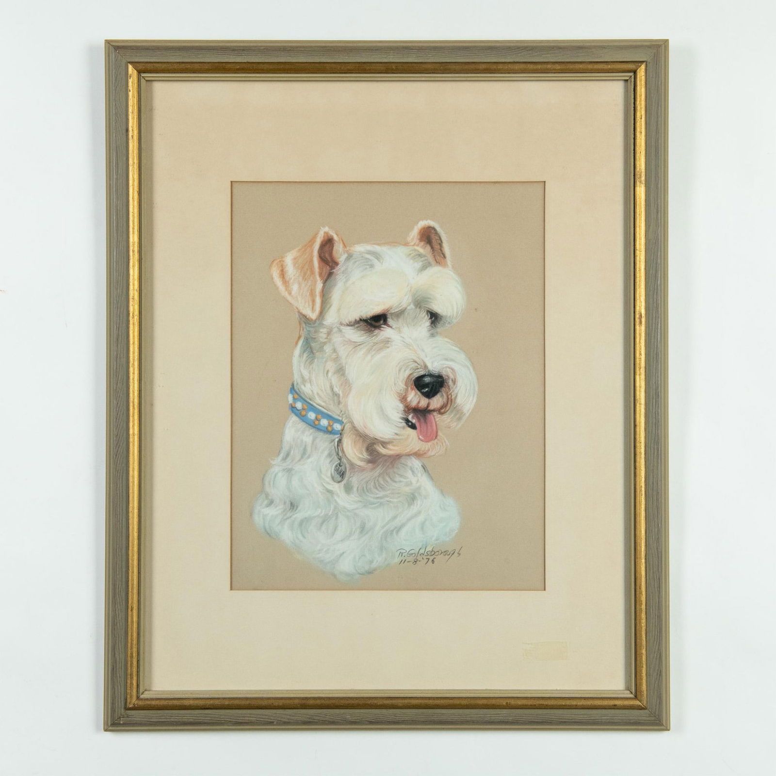 Ruth Goldsborough, Oil Pastel on Paper, Dog Portrait, Signed (1 of 4)