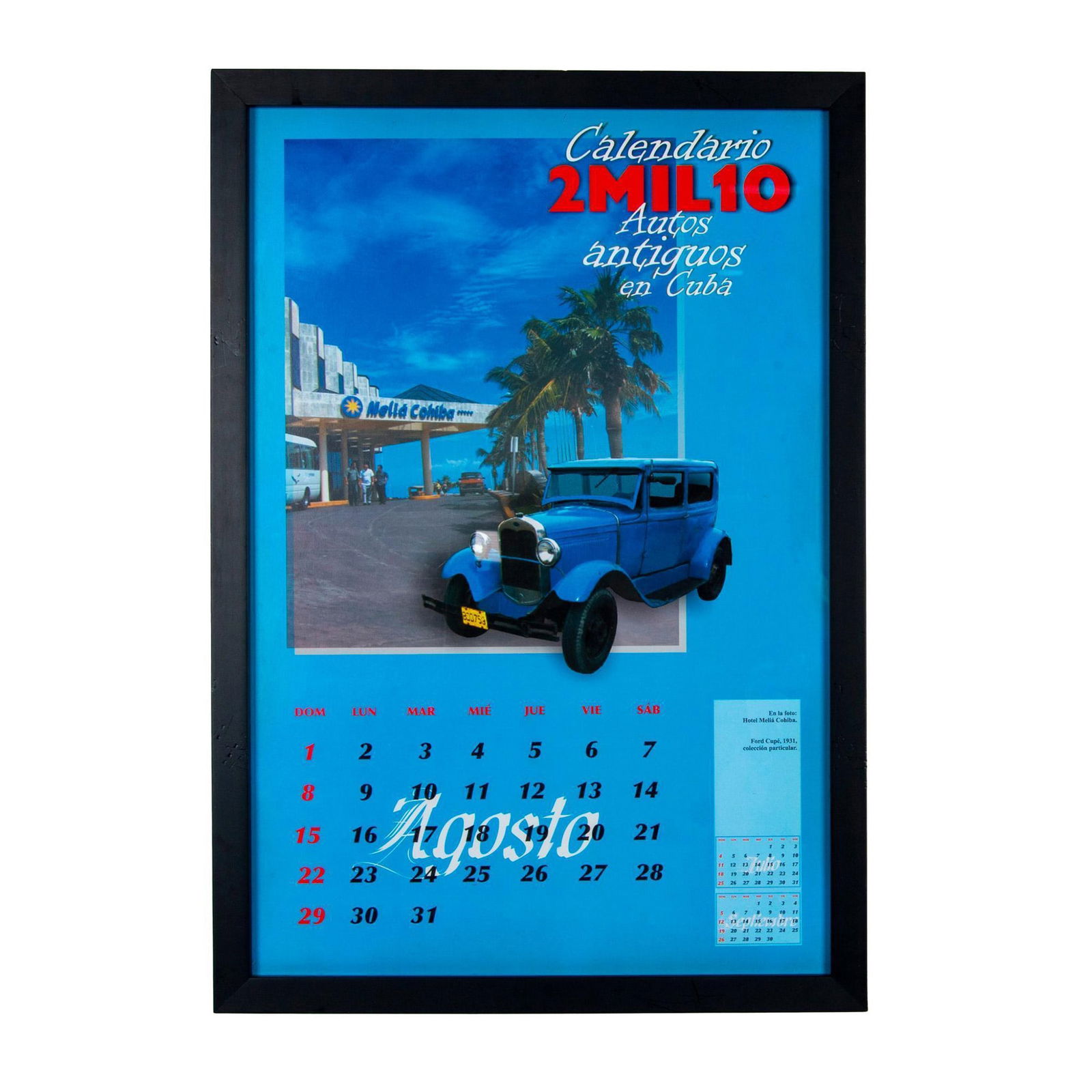 Original 2010 Calendar Poster, Antique Cars of Cuba, Ford (1 of 4)