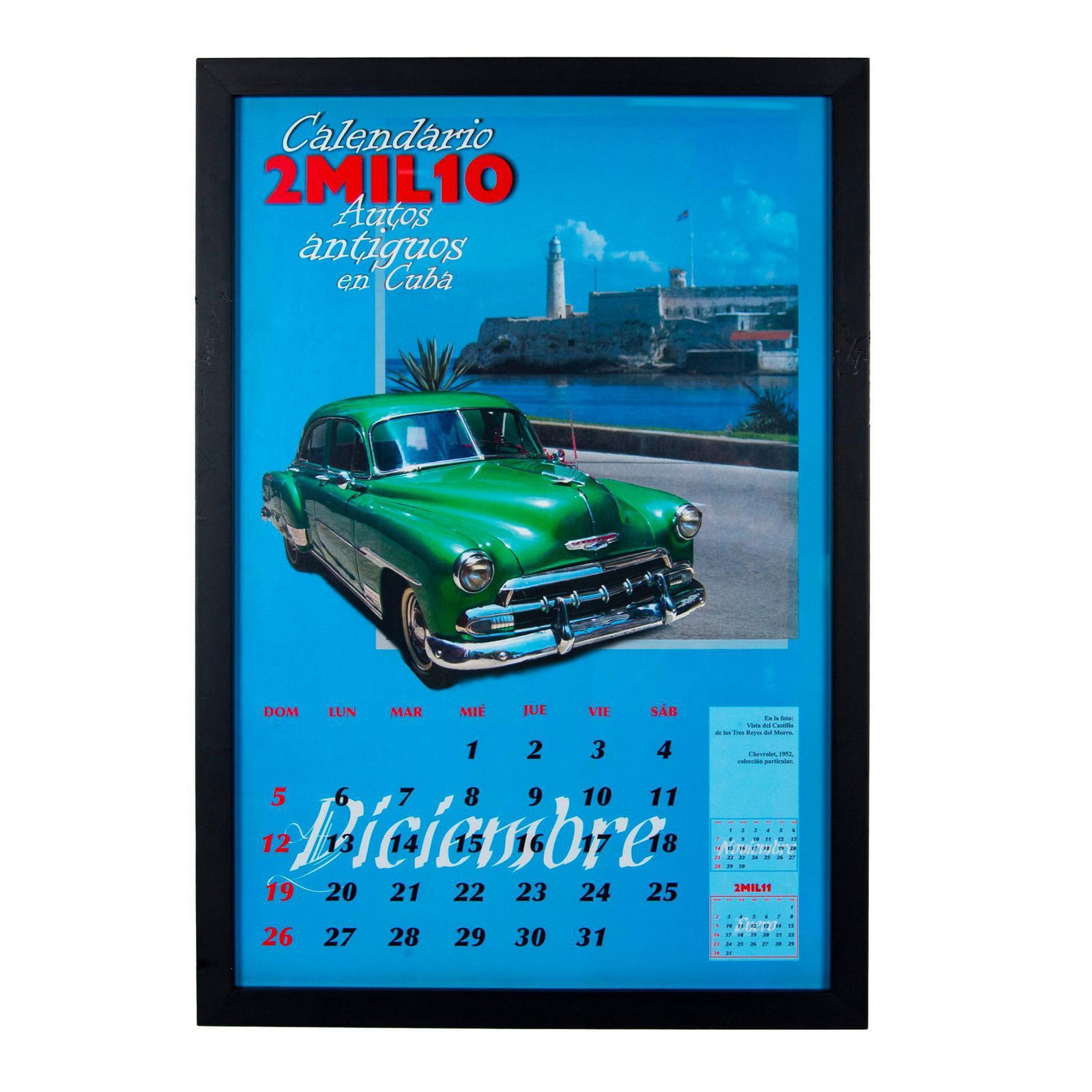 Original 2010 Calendar Poster, Antique Cars of Cuba Chevrolet (1 of 3)