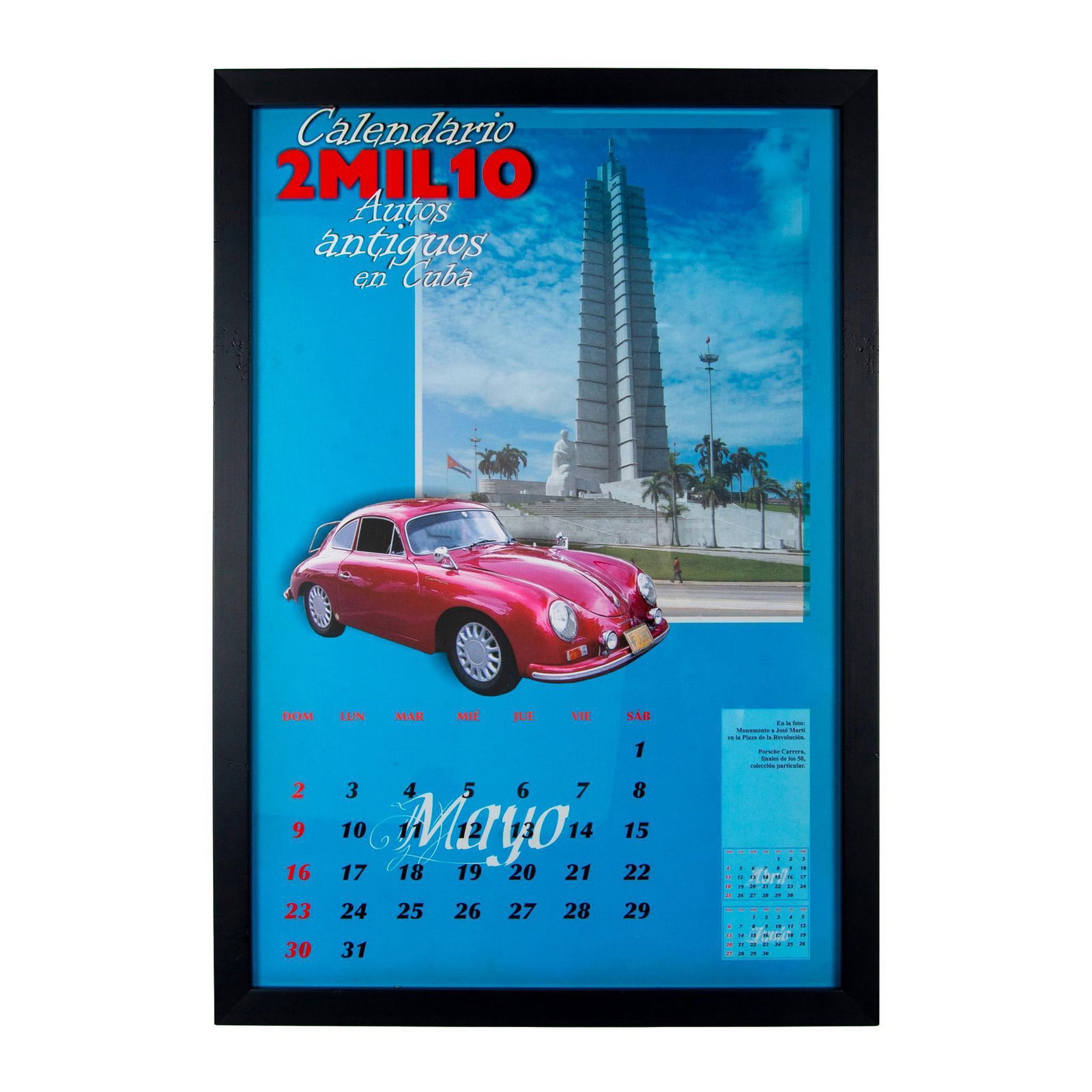Original 2010 Calendar Poster, Antique Cars of Cuba, Porsche (1 of 4)