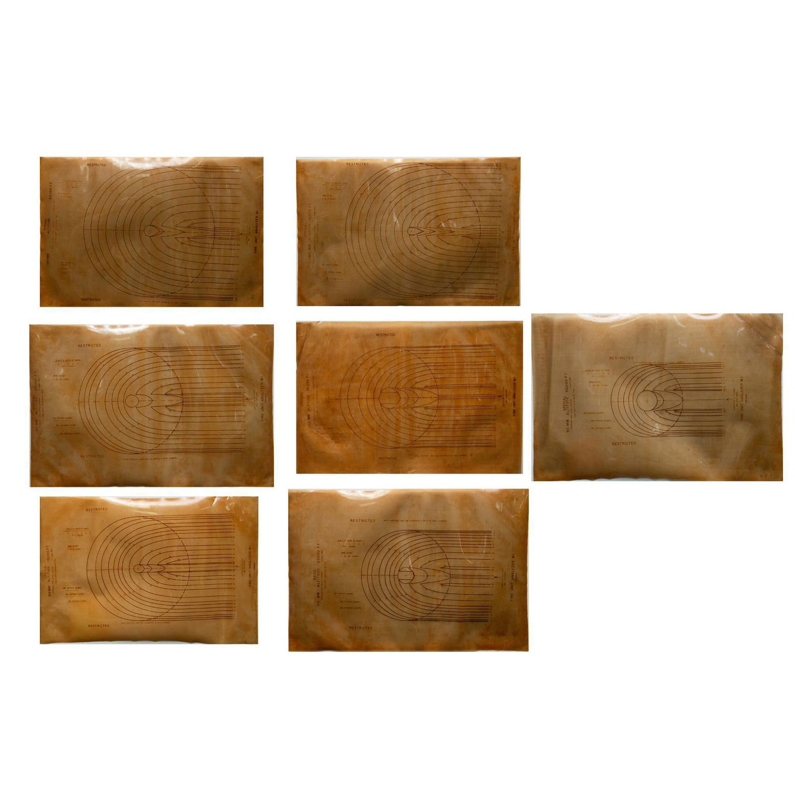 Original set of 1952 Declassified US Army Anti-Aircraft Field Overlays (1 of 20)