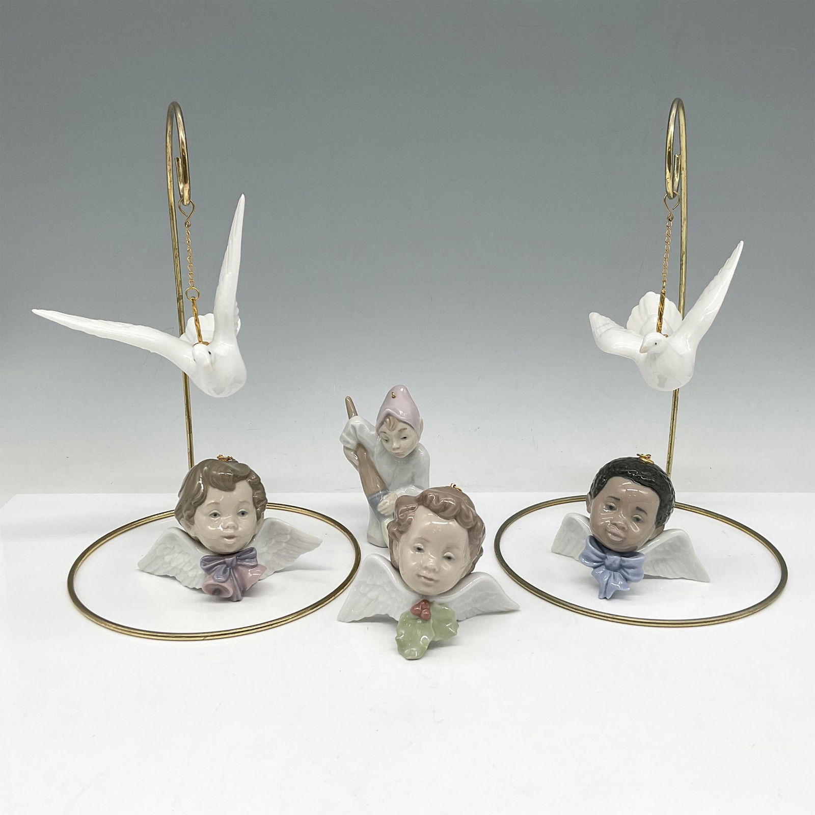 6pc Lladro Porcelain Ornaments, Seraphs & Doves (1 of 3)