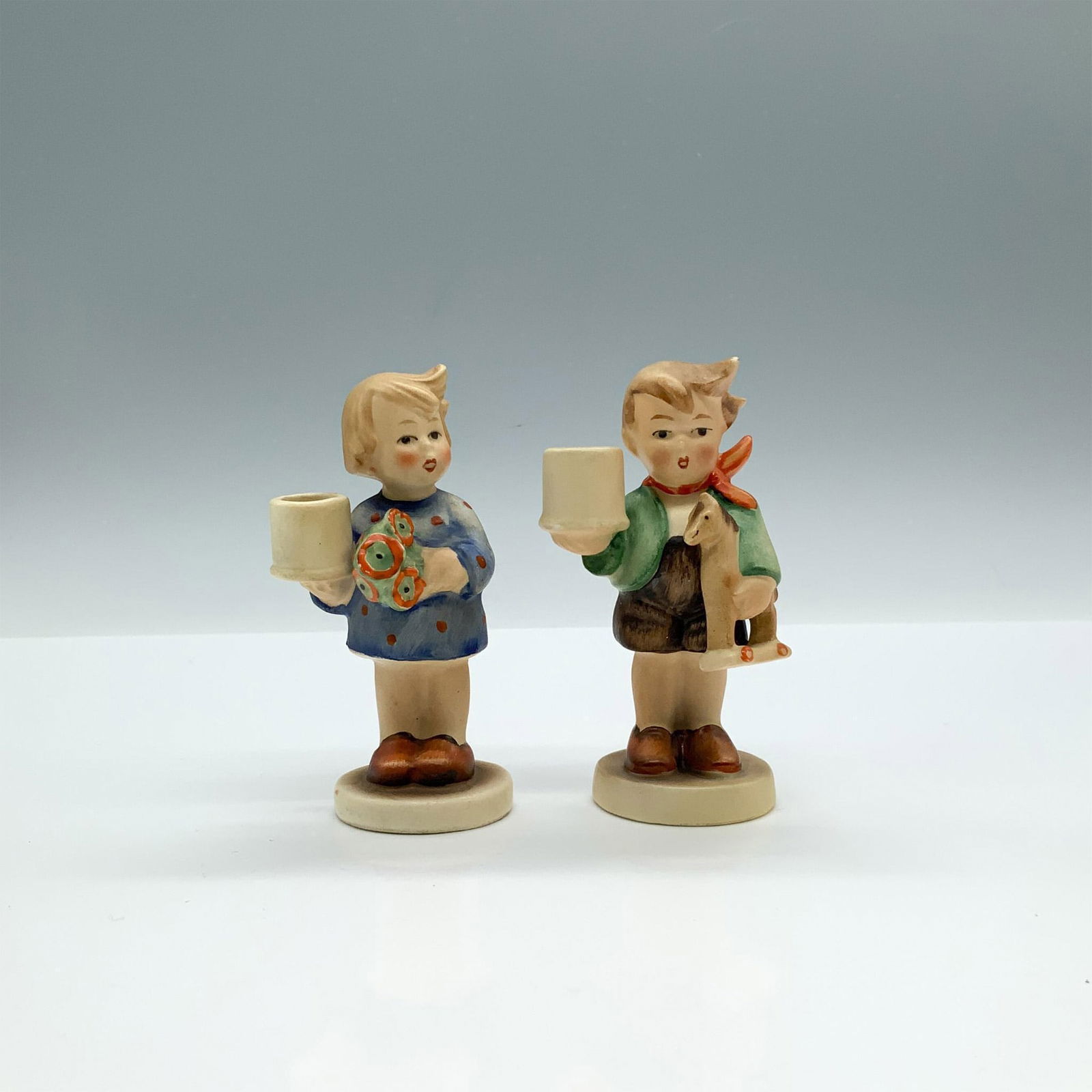 Pair of Goebel Hummel Porcelain Advent Candlesticks (1 of 3)