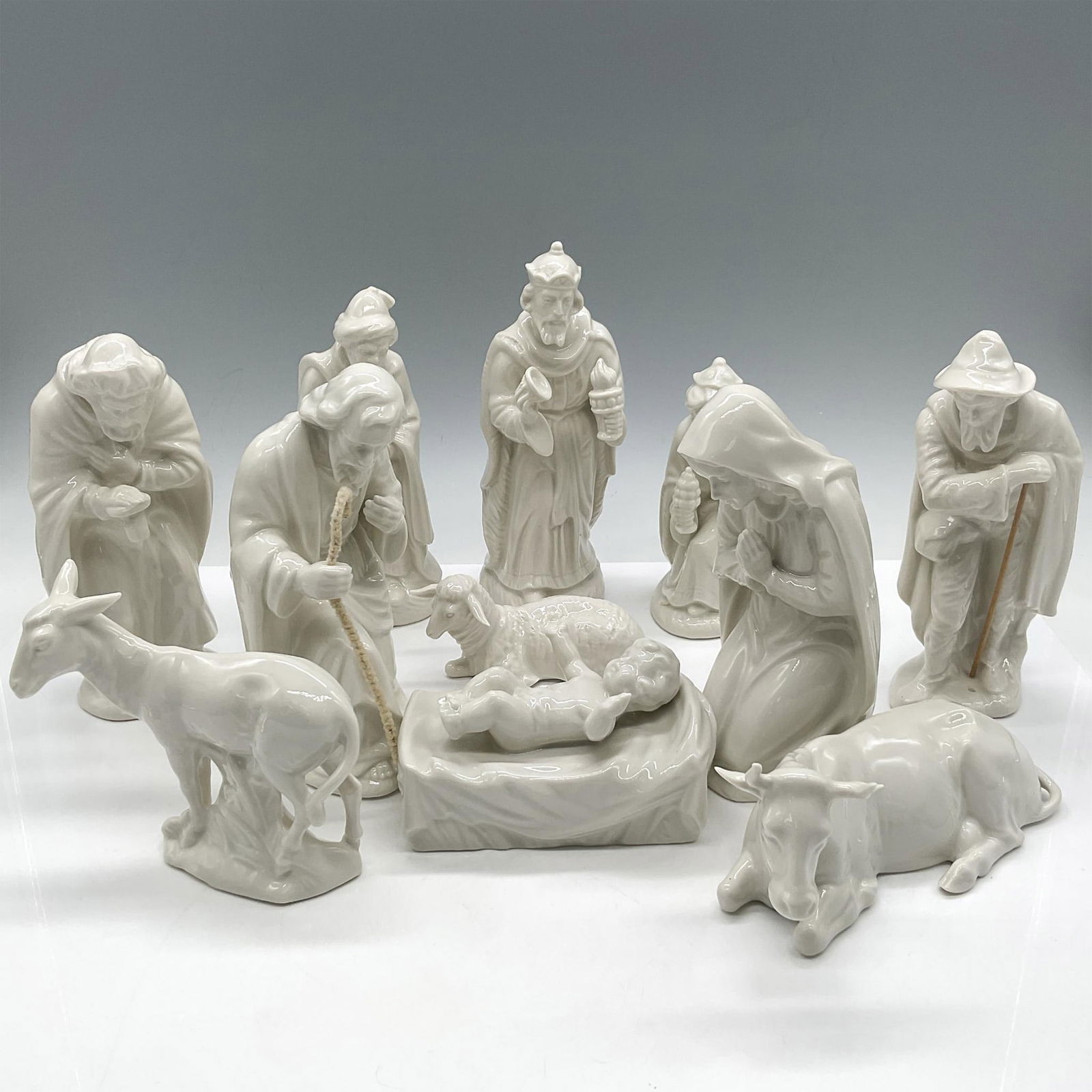 11pc Dresden M. Budich Porcelain Nativity Figurines (1 of 4)