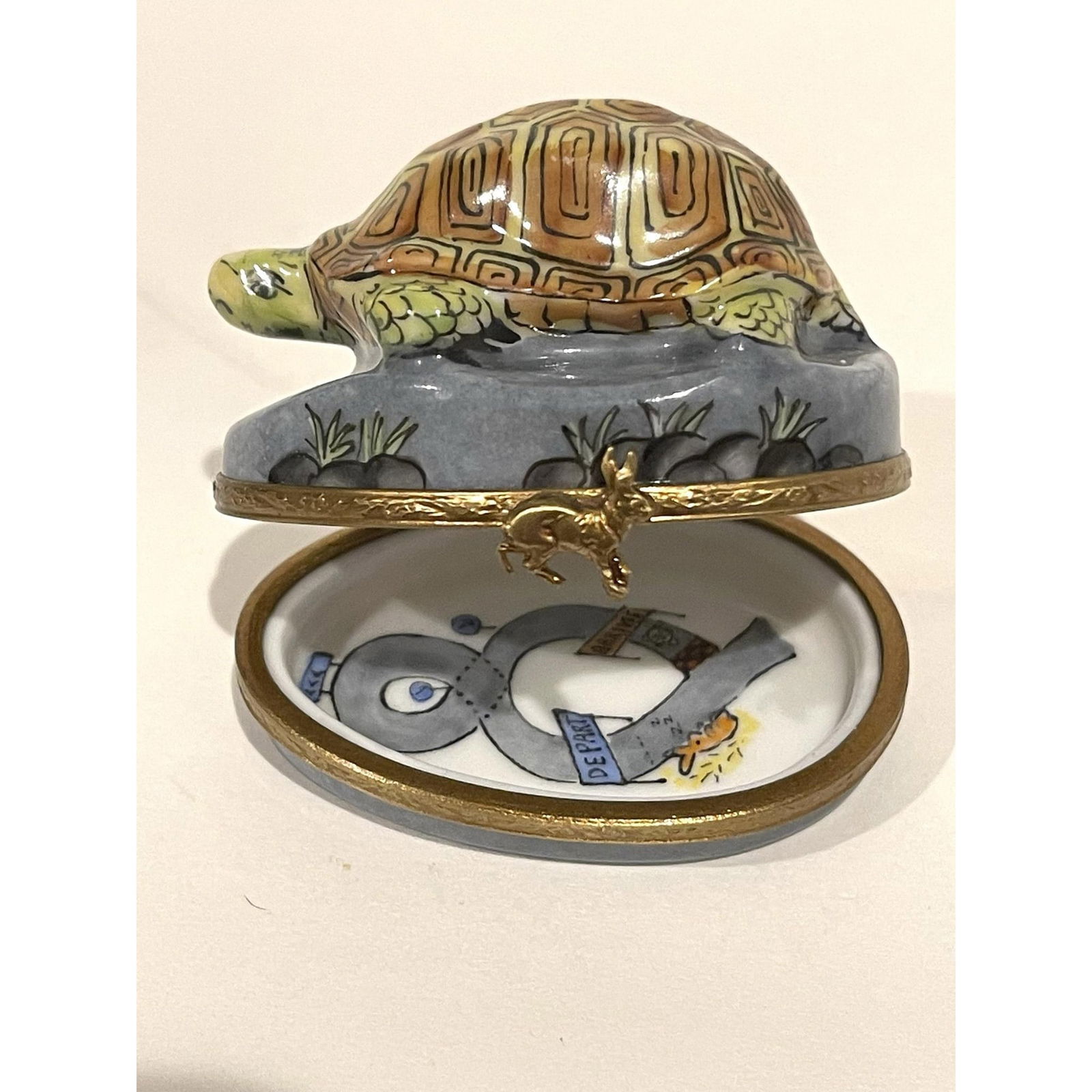 Limoges France Keepsake Box, Sea Ocean Turtle Artist Signed (1 of 5)