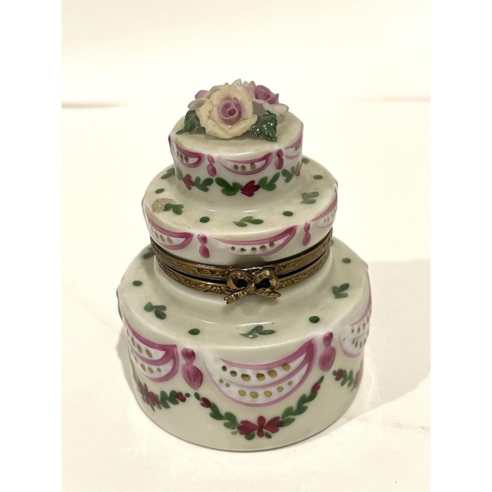 Rare Limited Edition Limoges Keepsake Box, Wedding Cake (1 of 3)