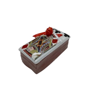 Royal Bayreuth Porcelain Covered Stamp Box