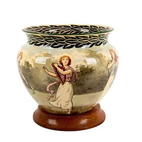 Royal Doulton Jardiniere, Dancing Goddesses D2443
