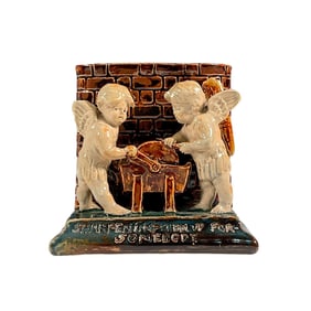 Doulton Lambeth George Tinworth Stoneware Spill Vase