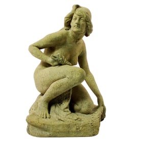Rare Doulton Lambeth Terracotta Nude Figurine Herbert Ellis